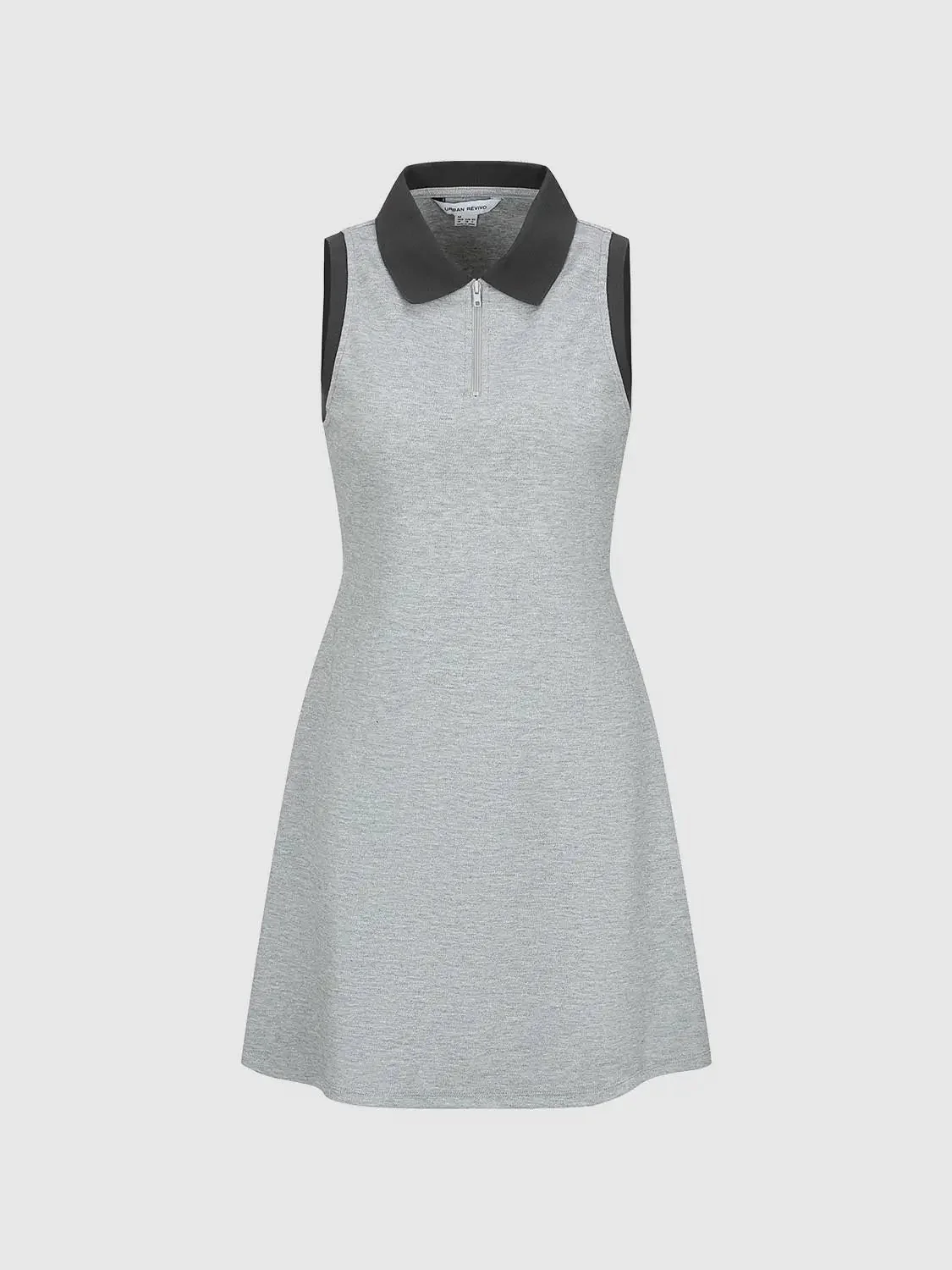 12441-contrast-cotton-blend-polo-collar-sleeveless-a-line-dresses-7.webp Contrast Cotton Blend Polo Collar Sleeveless A Line Dresses