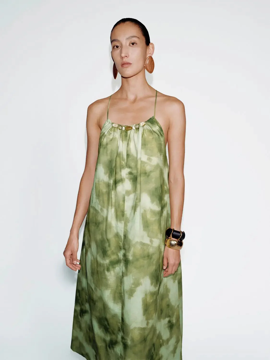 12502-cotton-beaded-print-strappy-a-line-midi-dress-2.webp Cotton Beaded Print Strappy A Line Midi Dress