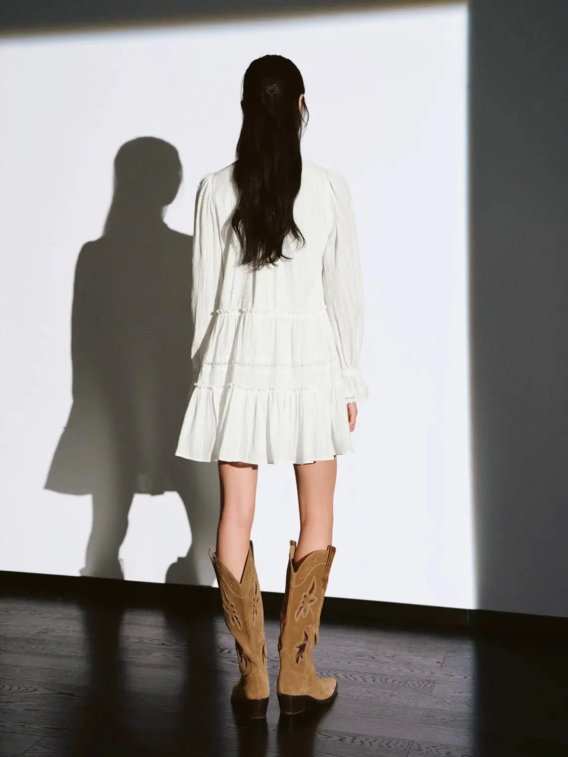 12507-white-cotton-tiered-long-sleeve-lace-trim-dress-6.webp White Cotton Tiered Long Sleeve Lace Trim Dress