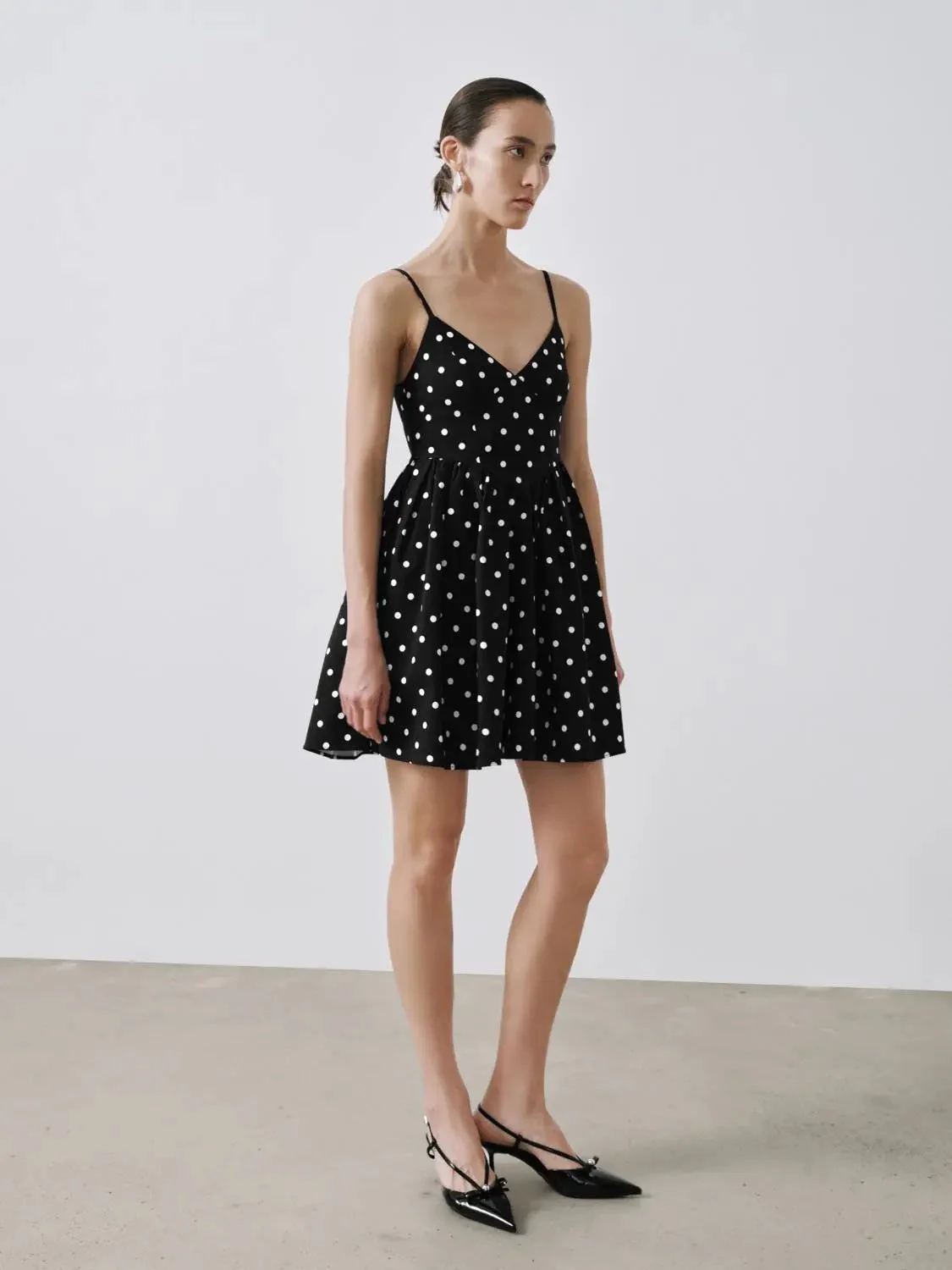 12524-polka-dot-strappy-viscose-a-line-dresses-5.webp Polka Dot Strappy Viscose A Line Dresses
