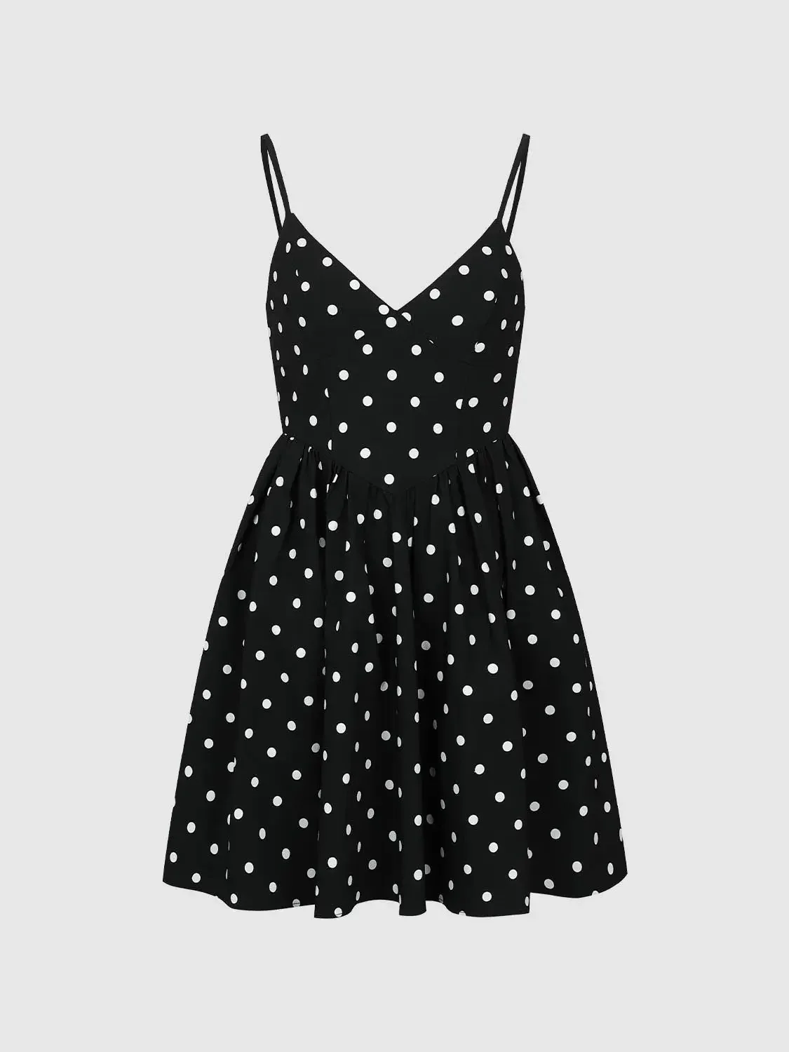 12524-polka-dot-strappy-viscose-a-line-dresses-7.webp Polka Dot Strappy Viscose A Line Dresses