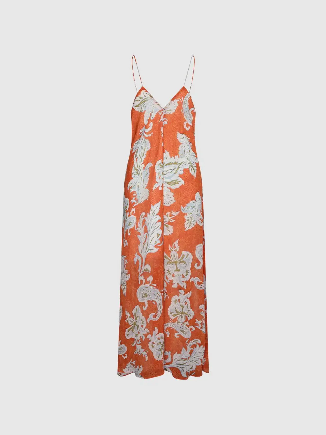 Floral Intarsia Strappy A Line Lined Midi Dress