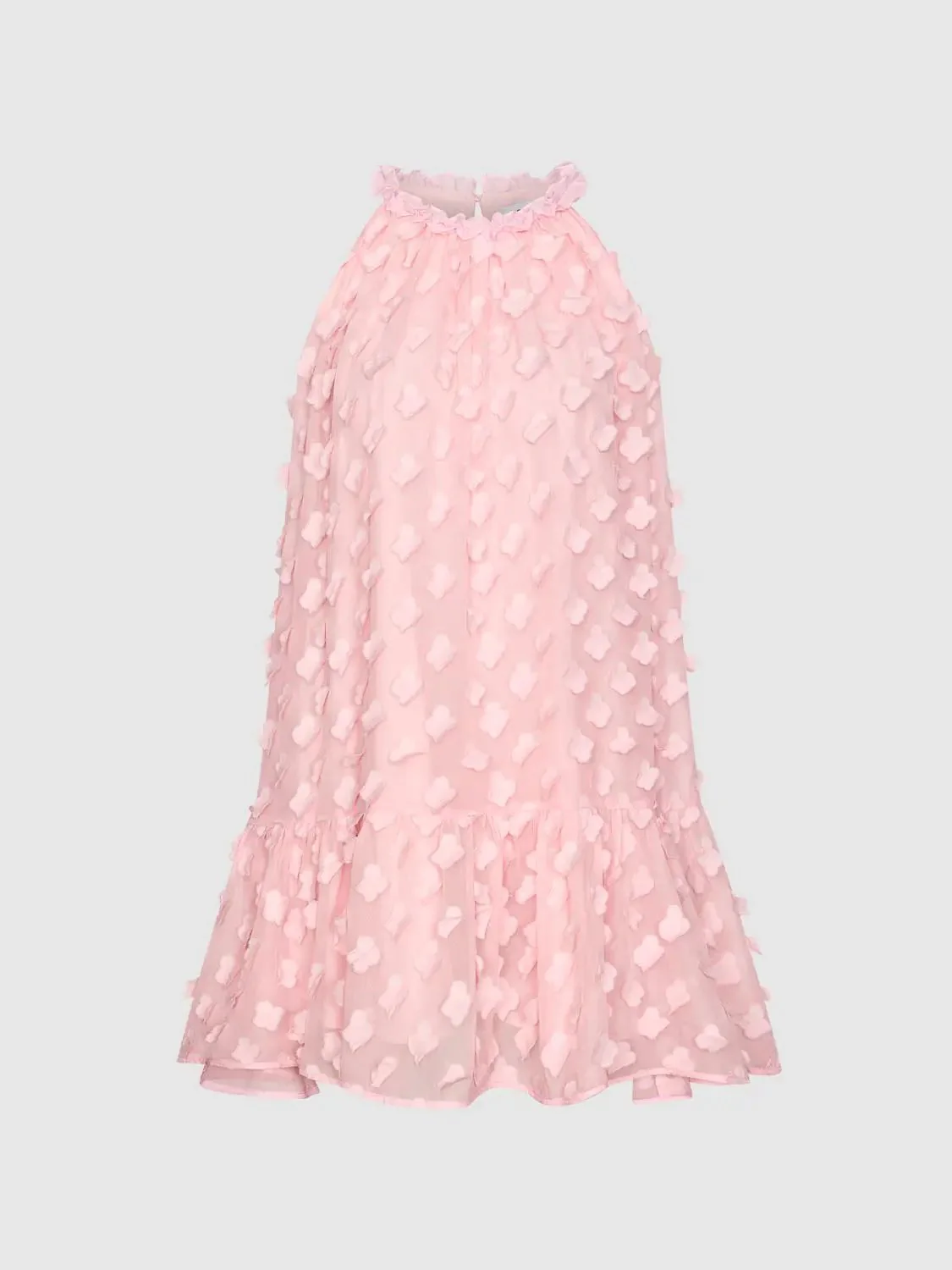 12542-floral-embellished-ruffle-trim-halter-neck-a-line-dress-7.webp Floral Embellished Ruffle Trim Halter Neck A-Line Dress