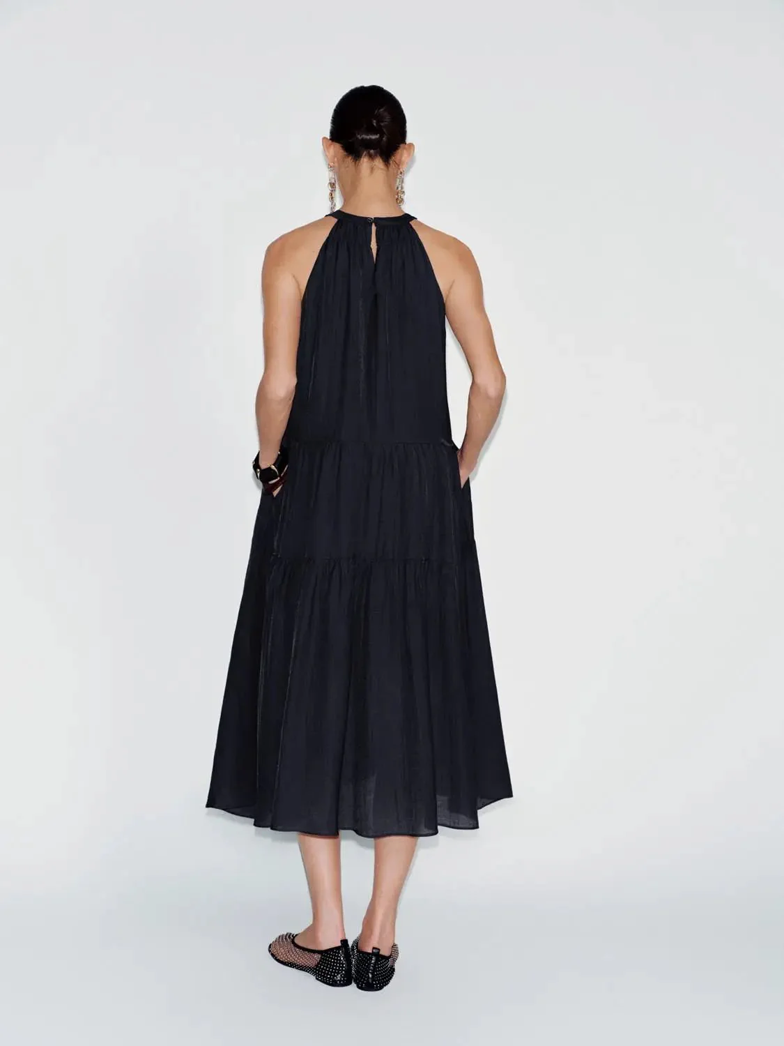 12650-halter-neck-tiered-a-line-elegant-viscose-blend-midi-dress-22.webp Halter Neck Tiered A Line Elegant Viscose Blend Midi Dress