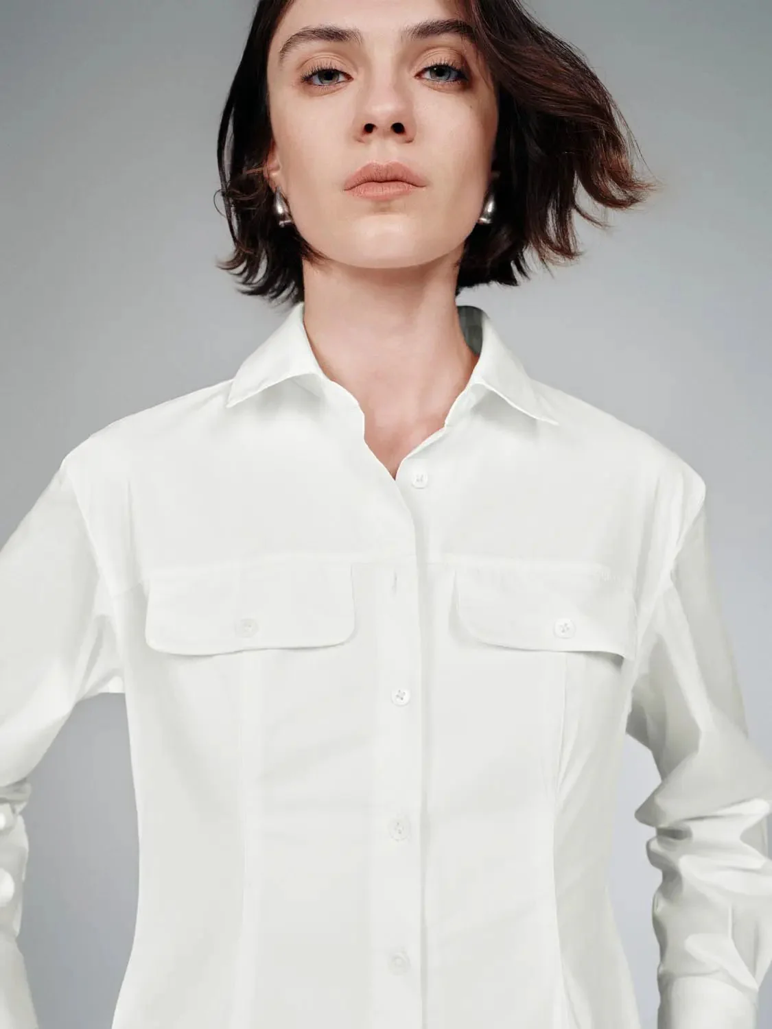 12720-cotton-rich-flap-pocket-collared-a-line-midi-dress-3.webp Cotton Rich Flap Pocket Collared A-Line Midi Dress
