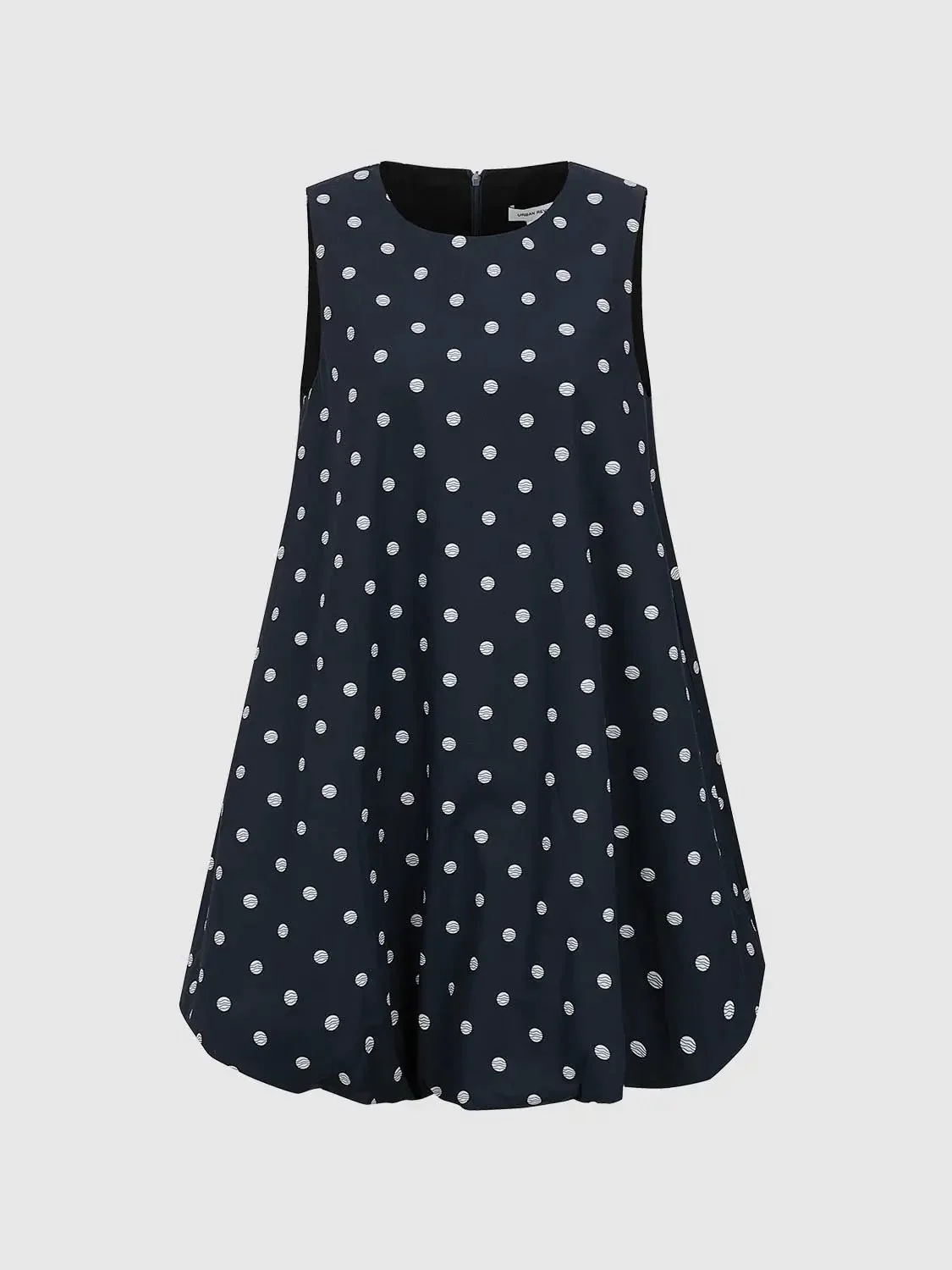 Polka Dot Cotton Shell Sleeveless A-Line Midi Dresses