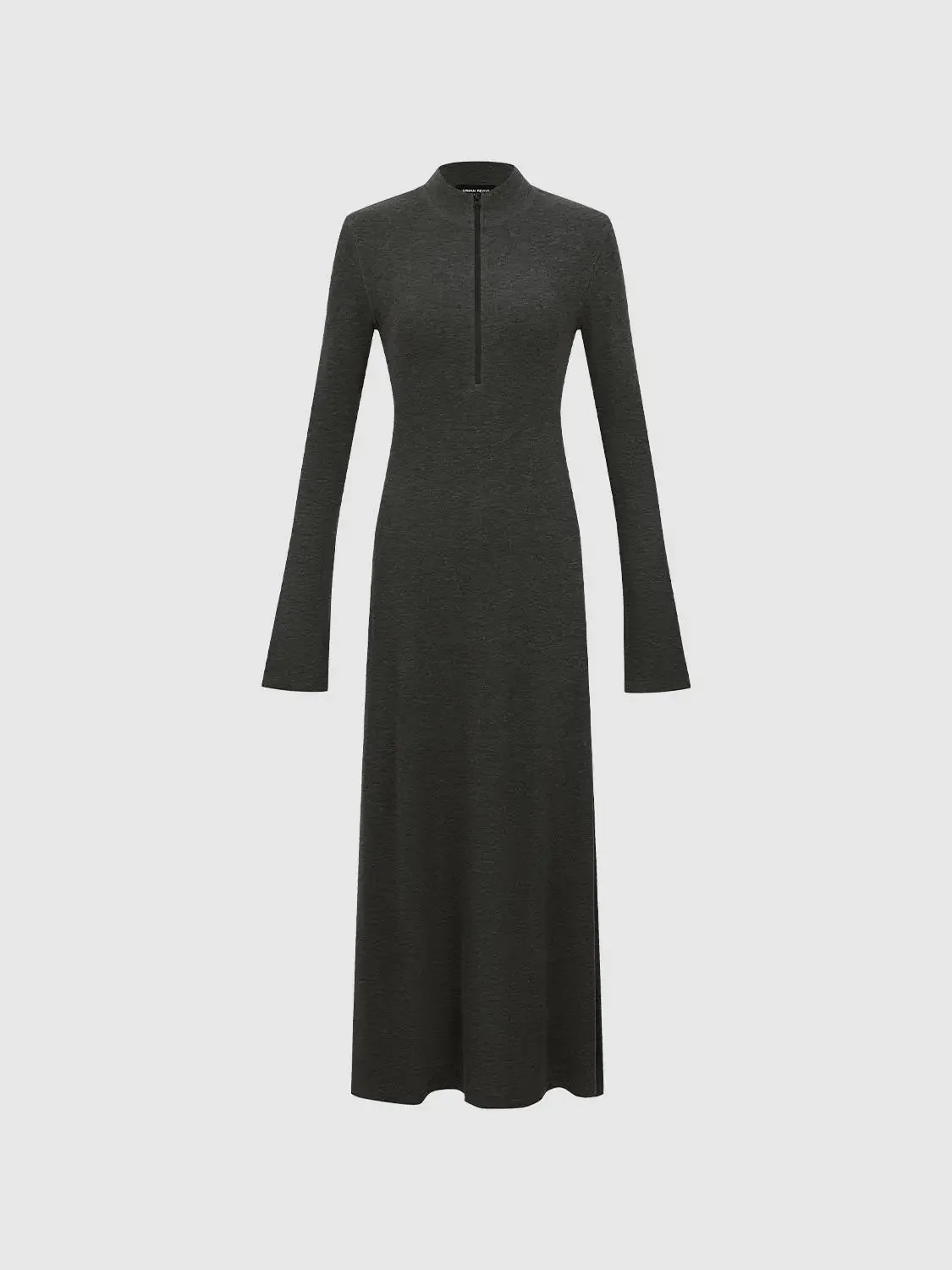 12793-mock-neck-half-zip-knit-a-line-maxi-dresses-7.webp Mock Neck Half Zip Knit A Line Maxi Dresses