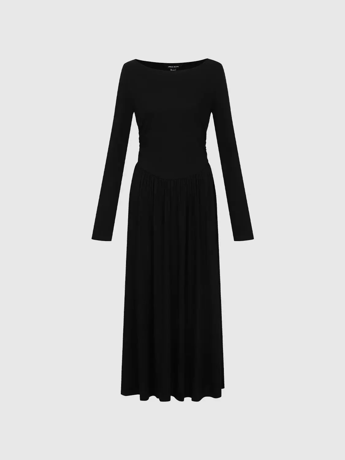 Elegant Ruched Long Sleeve Midi Evening Dresses