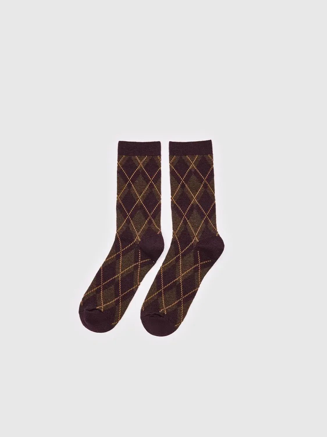 12867-argyle-check-pattern-fine-knit-synthetic-socks-13.webp Argyle Check Pattern Fine Knit Synthetic Socks