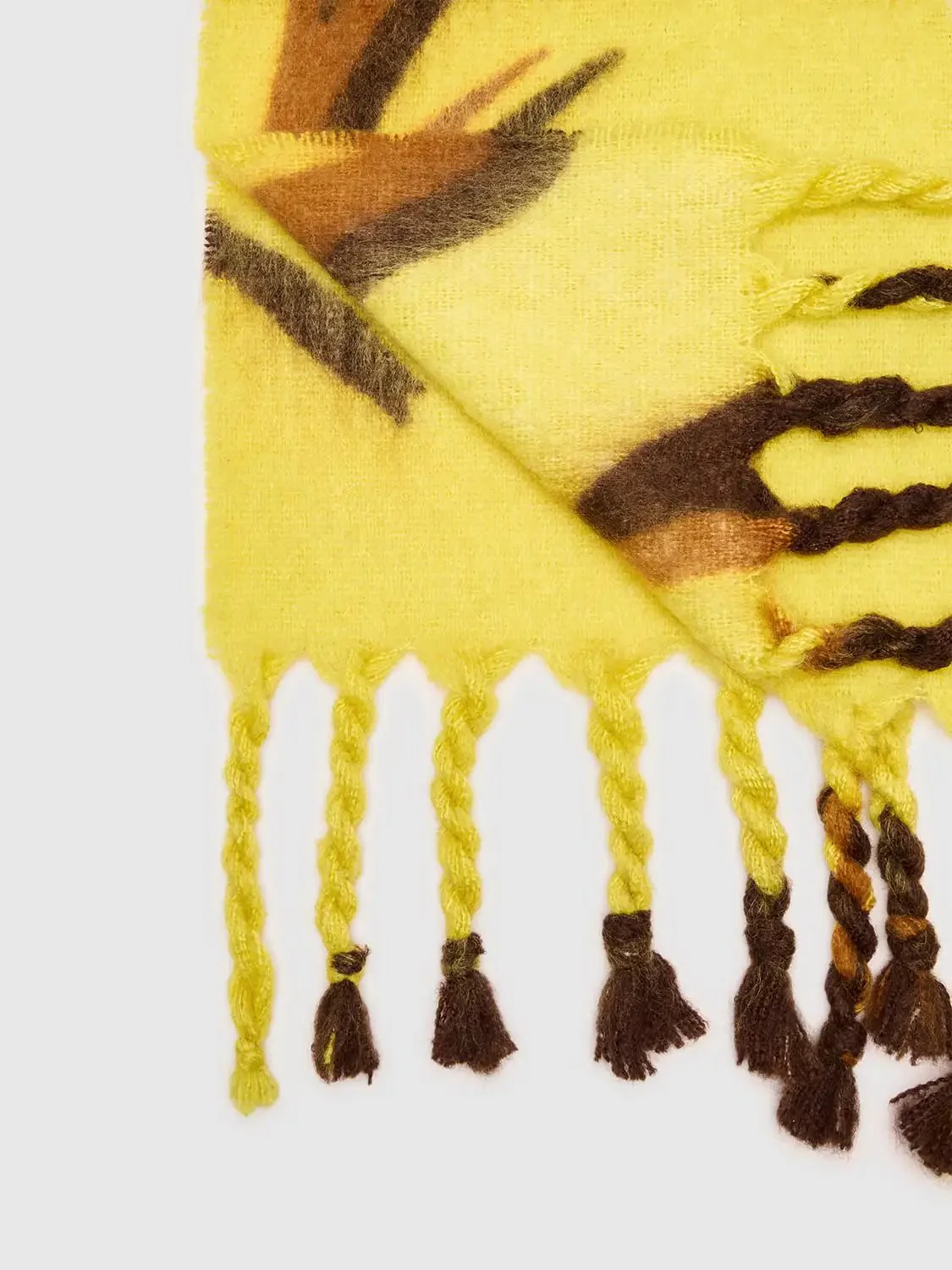 Intarsia Fringed Scarf