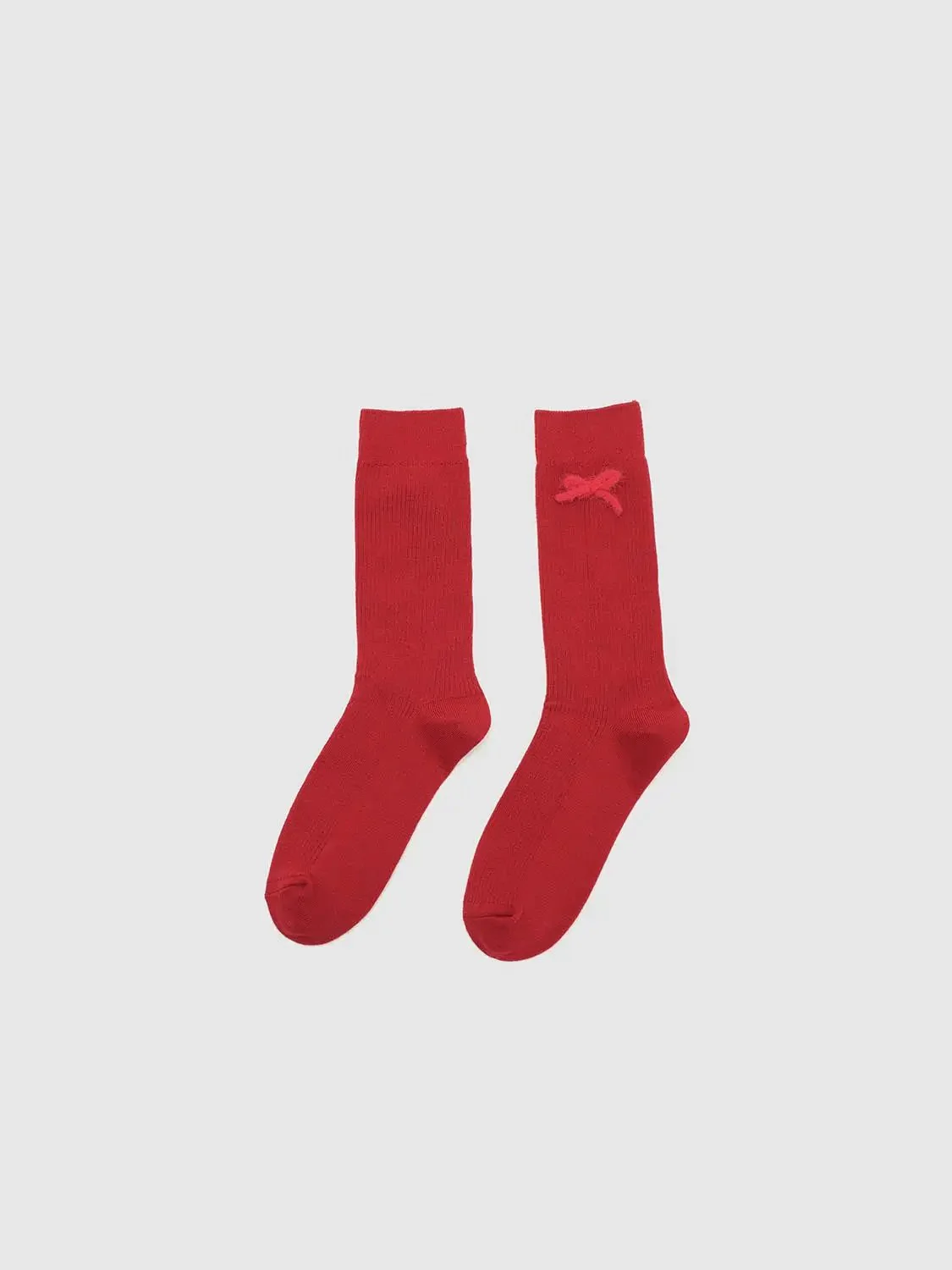 12875-bow-detail-ribbed-socks-1.webp Bow Detail Ribbed Socks