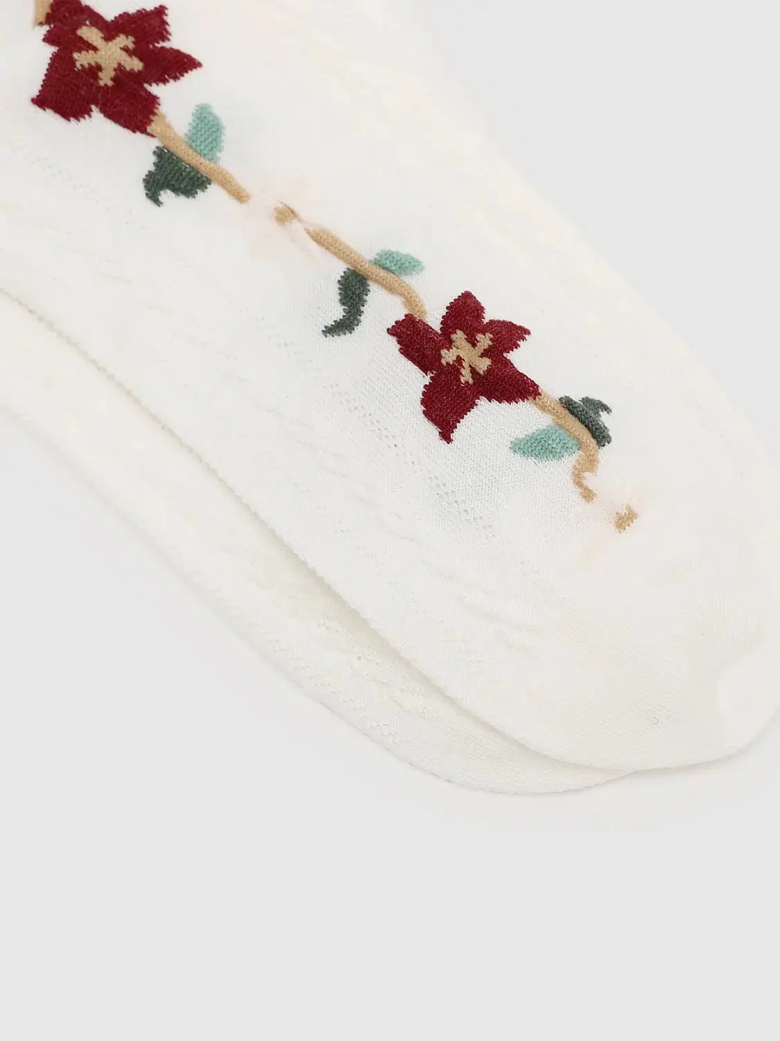 12877-floral-embroidered-cable-knitted-socks-5.webp Floral Embroidered Cable Knitted Socks