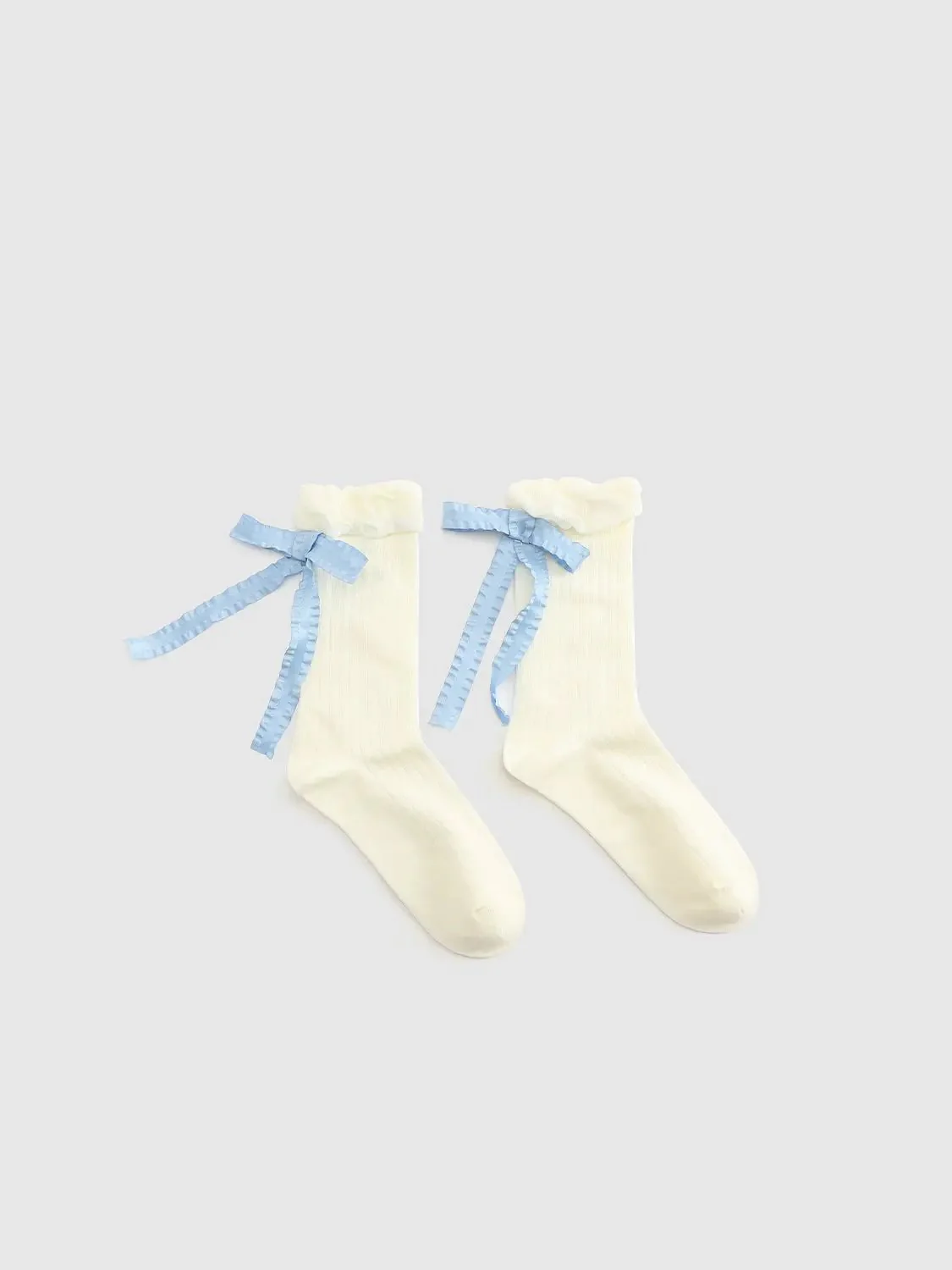 12920-bow-detail-frill-ribbed-socks-14.webp Bow Detail Frill Ribbed Socks