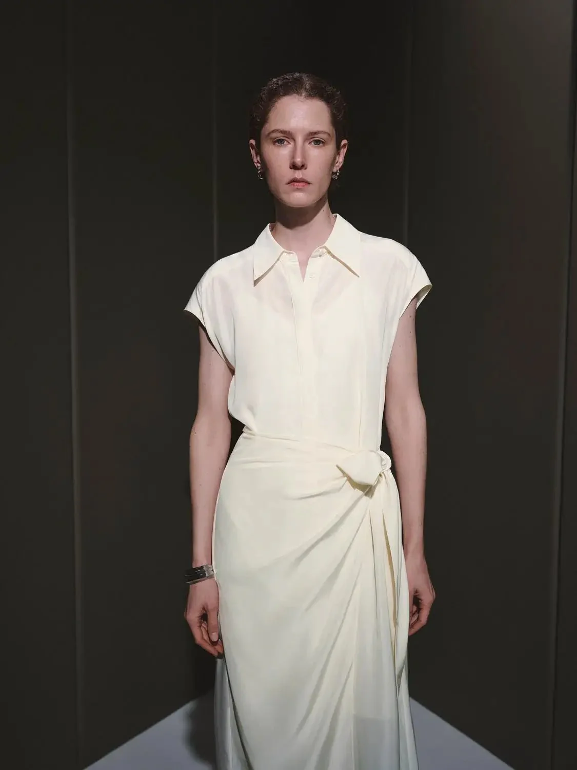 12994-cream-cap-sleeve-silk-blend-wrap-midi-dresses-5.webp Cream Cap Sleeve Silk Blend Wrap Midi Dresses