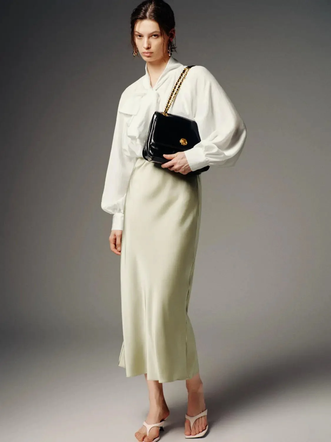 1300-fishtail-satin-finish-modern-elegant-midi-skirt-7.webp Fishtail Satin Finish Modern Elegant Midi Skirt