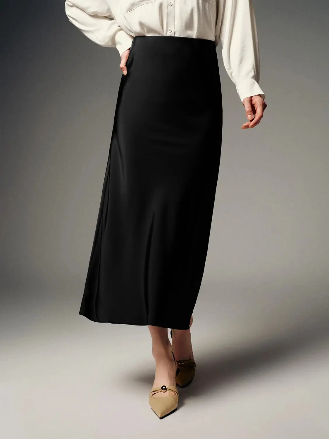 1300-fishtail-satin-finish-modern-elegant-midi-skirt-9.webp Fishtail Satin Finish Modern Elegant Midi Skirt
