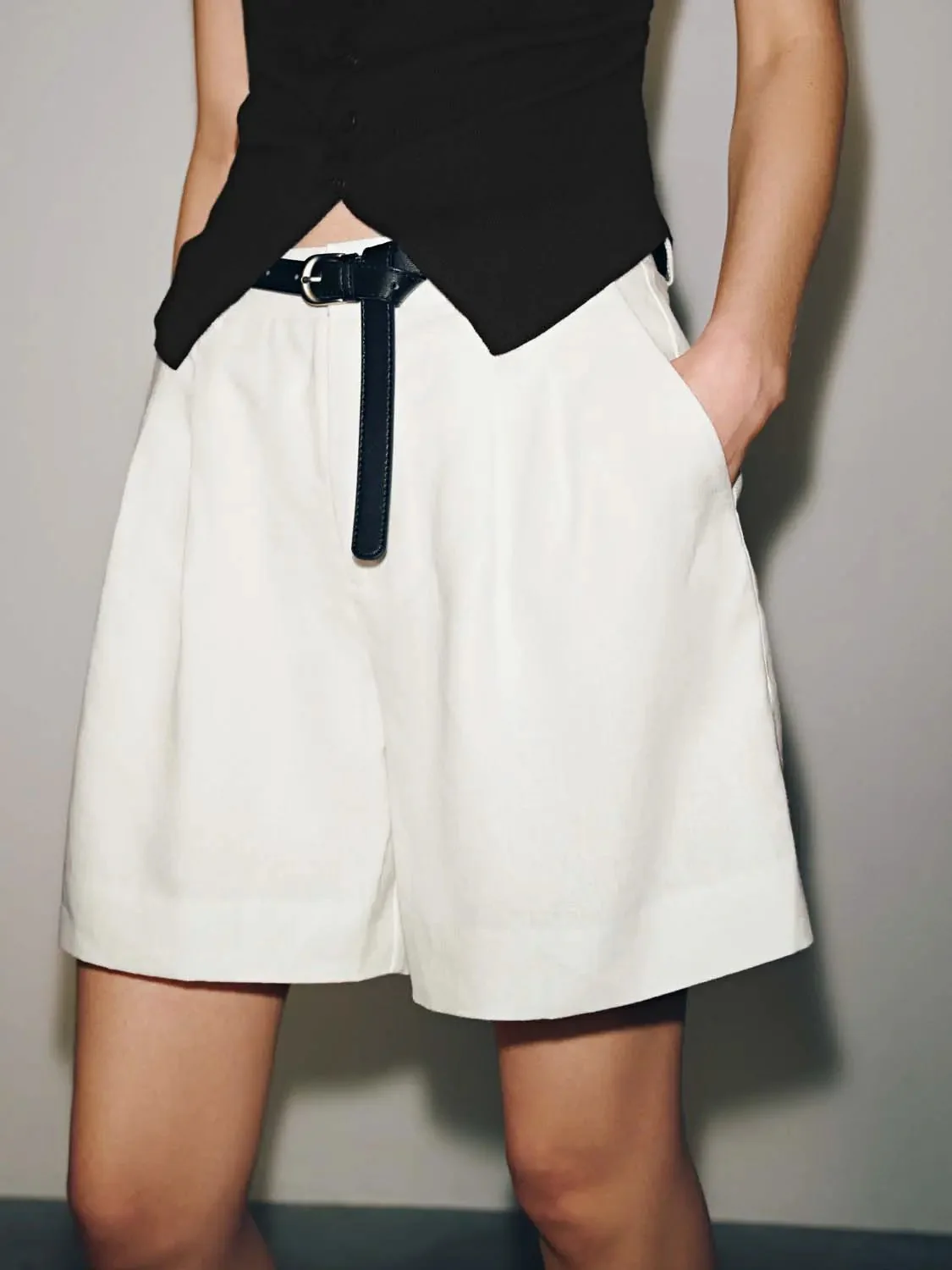 Pleated Shorts