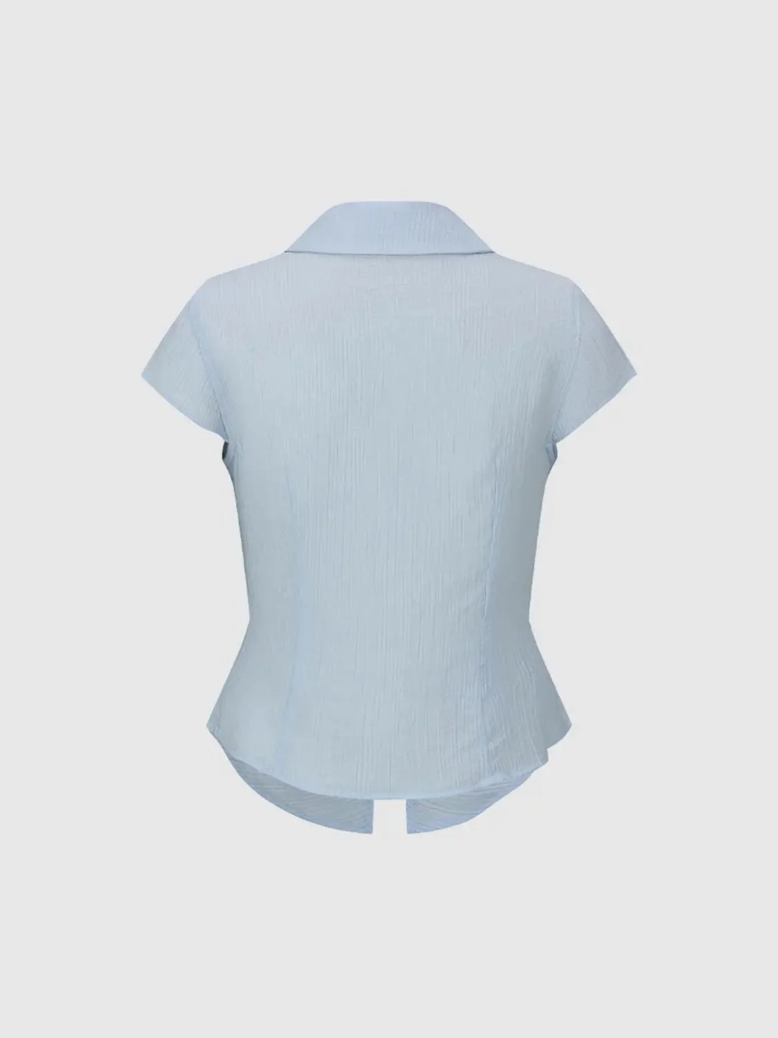 13079-short-sleeve-knot-front-overhead-shirt-5.webp Short Sleeve Knot Front Overhead Shirt