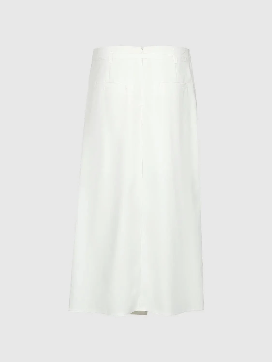 Elegant Draped Asymmetric Wrap Midi Skirt