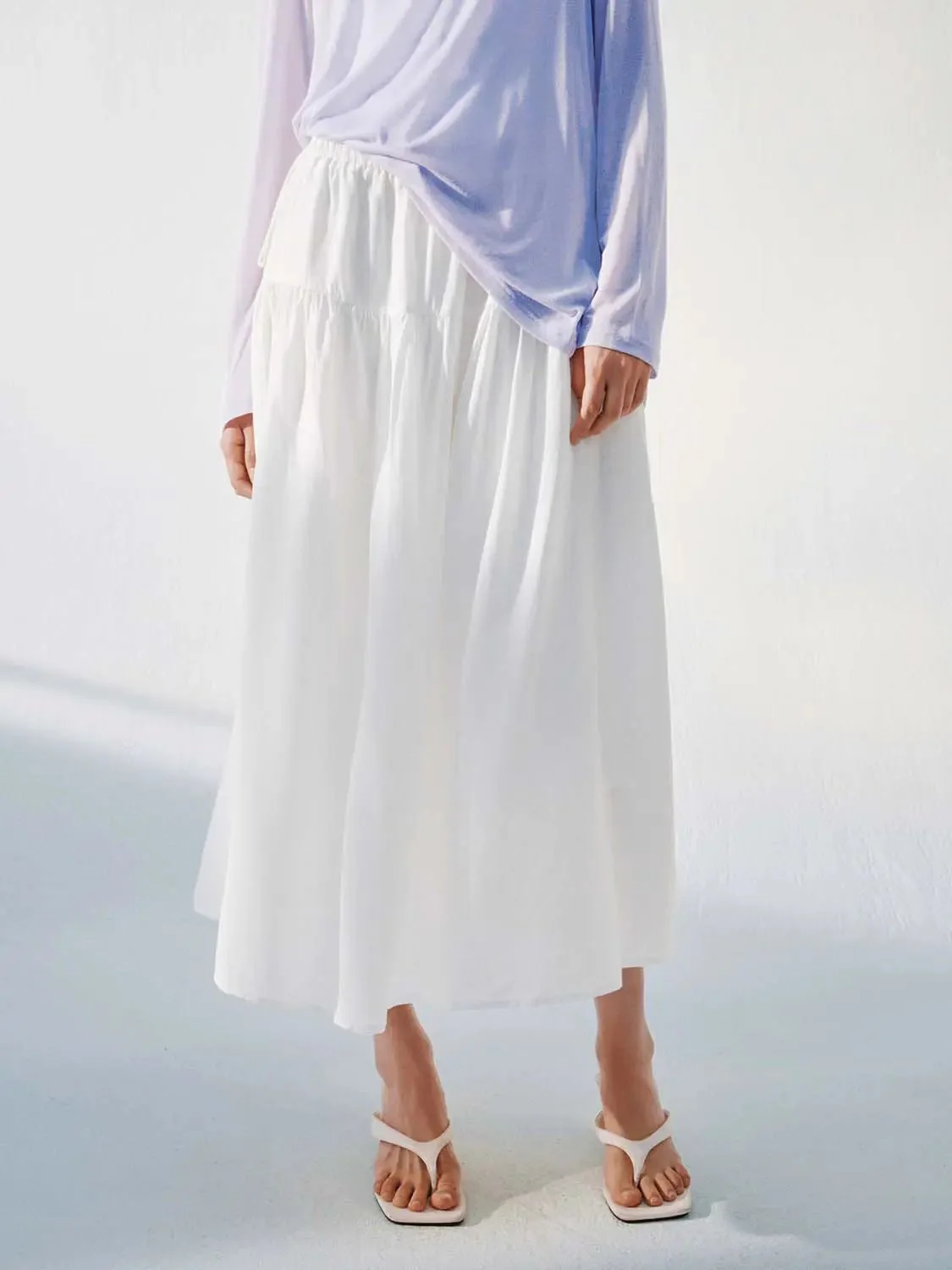 13187-seamed-shirring-detail-pull-on-a-line-midi-skirts-21.webp Seamed Shirring Detail Pull On A-Line Midi Skirts