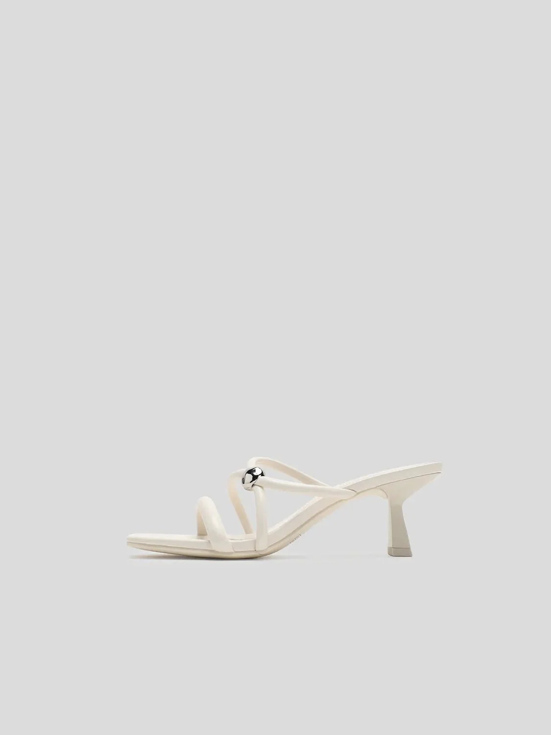 Faux Leather Heeled Slippers