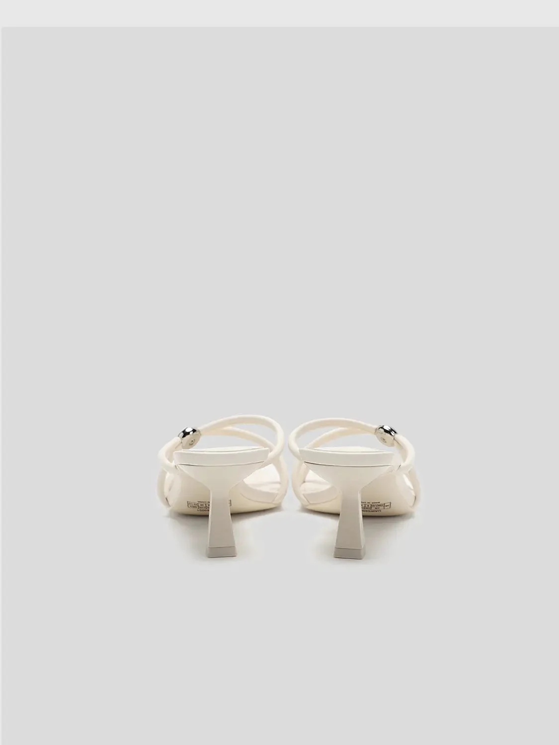 Faux Leather Heeled Slippers