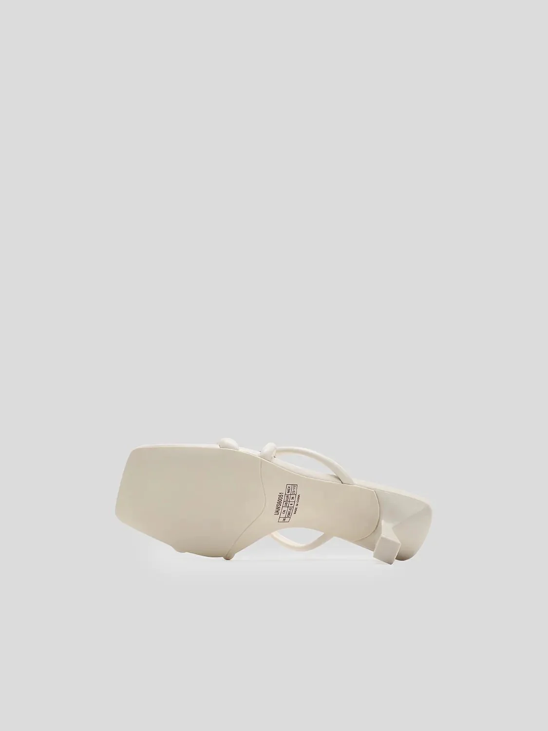 Faux Leather Heeled Slippers