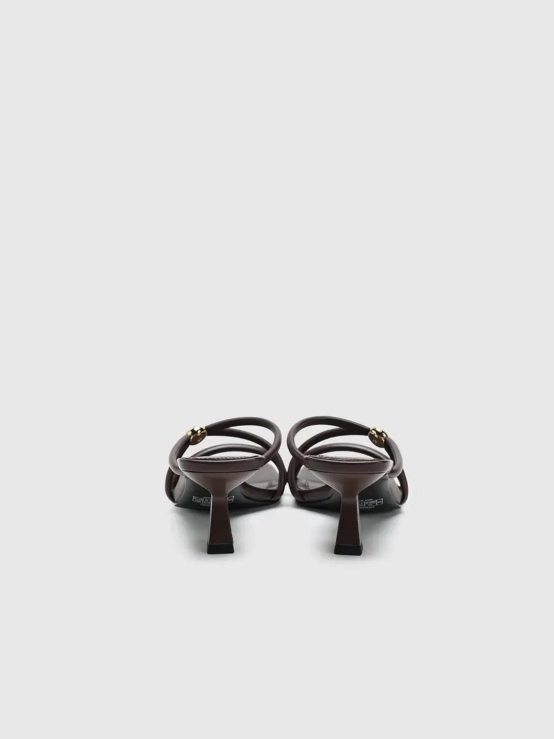 Faux Leather Heeled Slippers