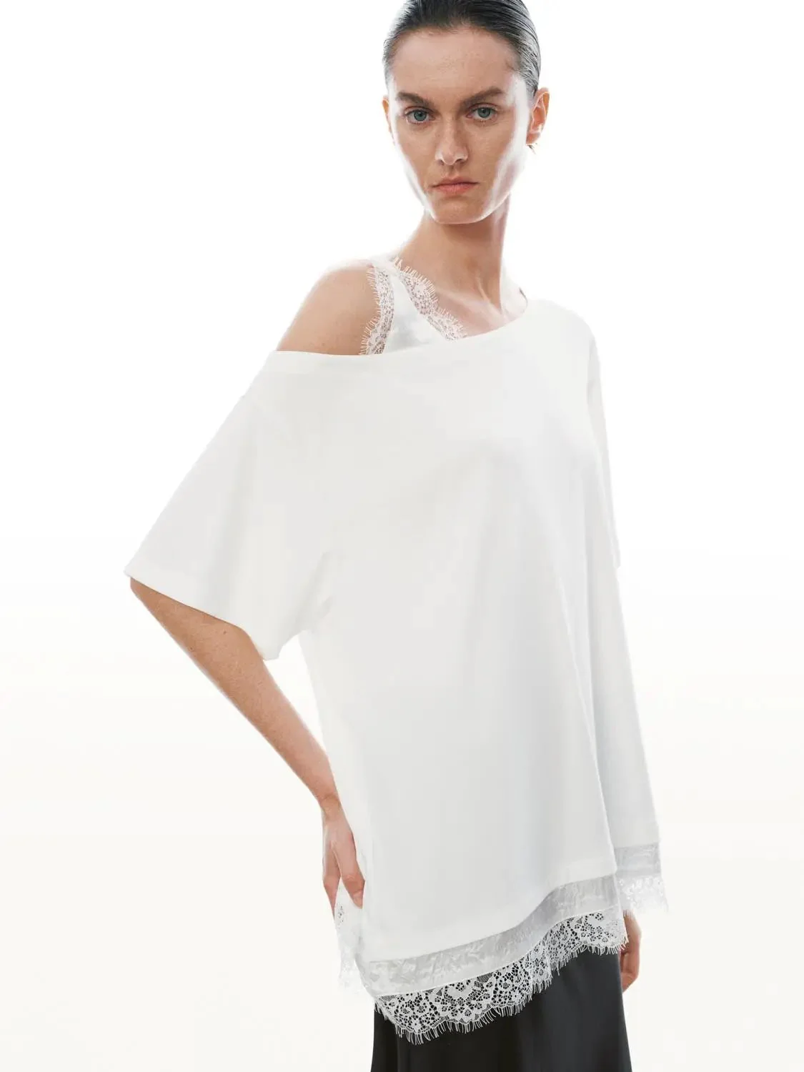 13310-laced-one-shoulder-top-with-lace-hem-t-shirt-2.webp Laced One Shoulder Top With Lace Hem T Shirt