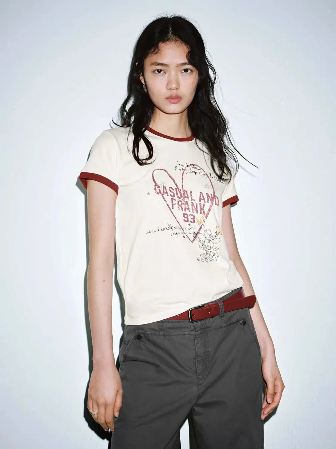 Heart Graphic With Handwritten Text Tee