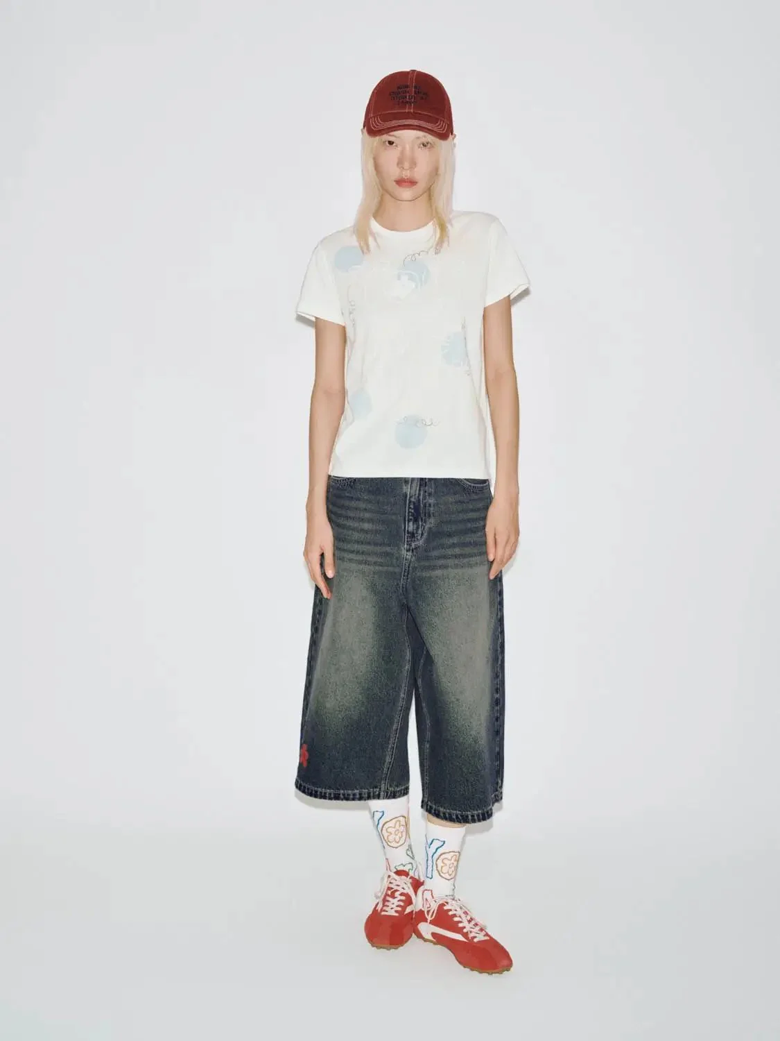 Cotton Blend Graphic Print Crew Neck T Shirts