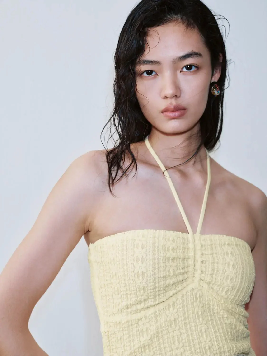 Halter Neck Bandeau Tops With Lightweight Slight Stretch Fabric