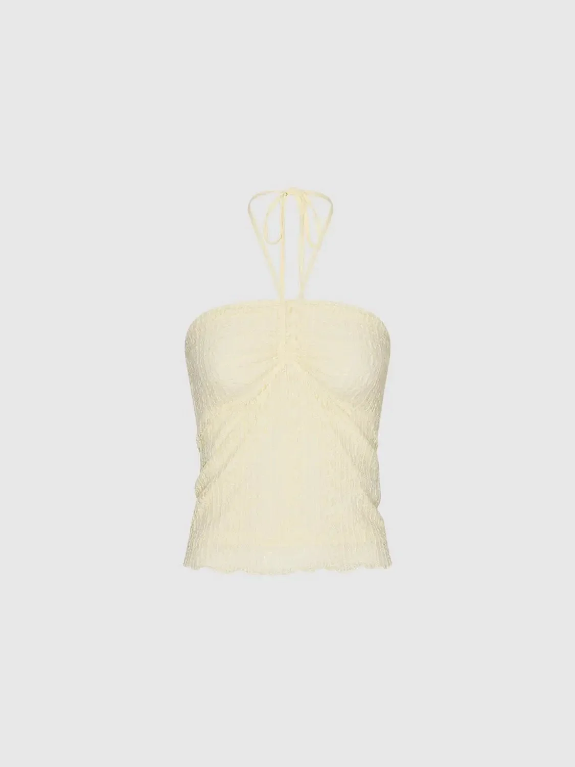 Halter Neck Bandeau Tops With Lightweight Slight Stretch Fabric