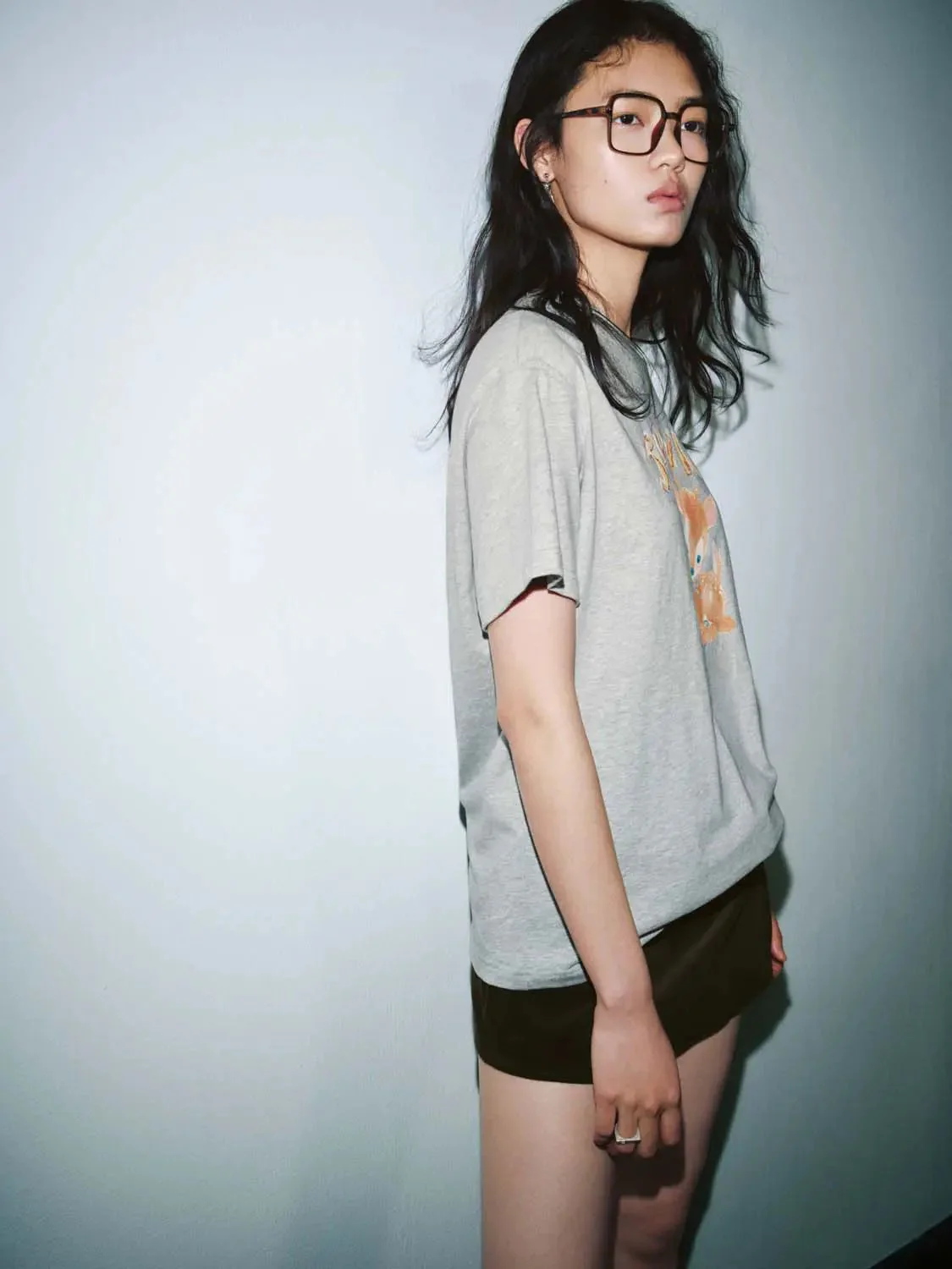 Cotton Joyful Fox Graphic T Shirt