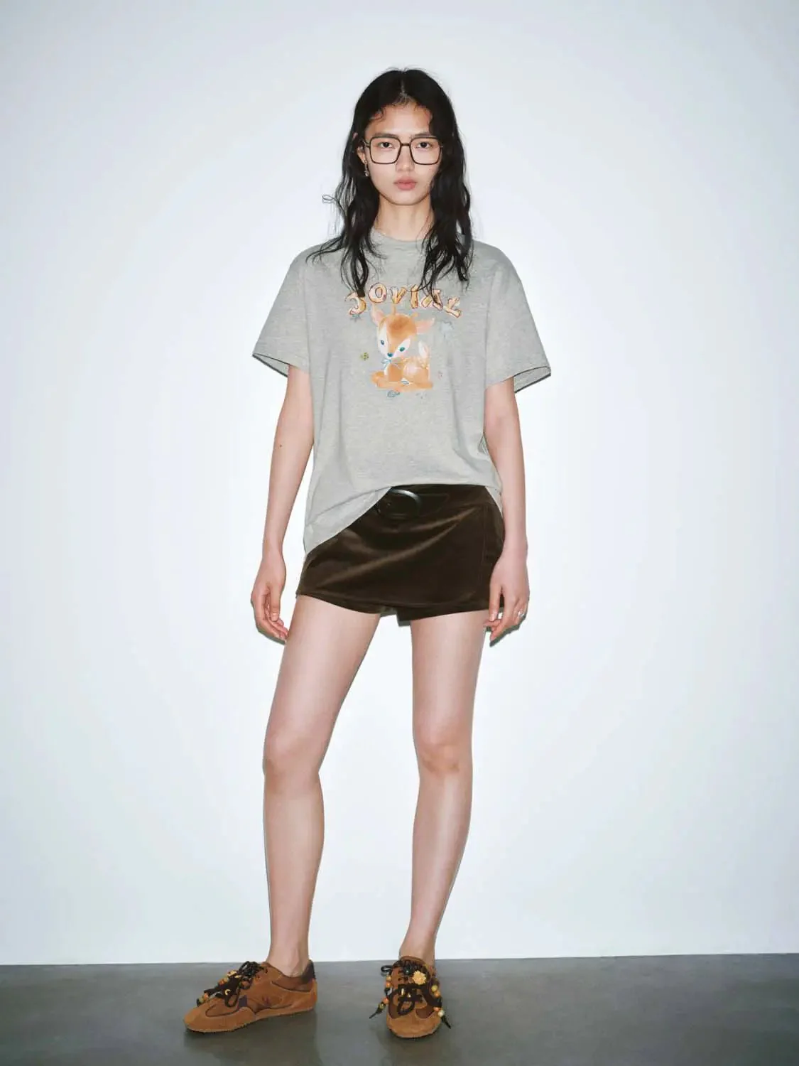 Cotton Joyful Fox Graphic T Shirt