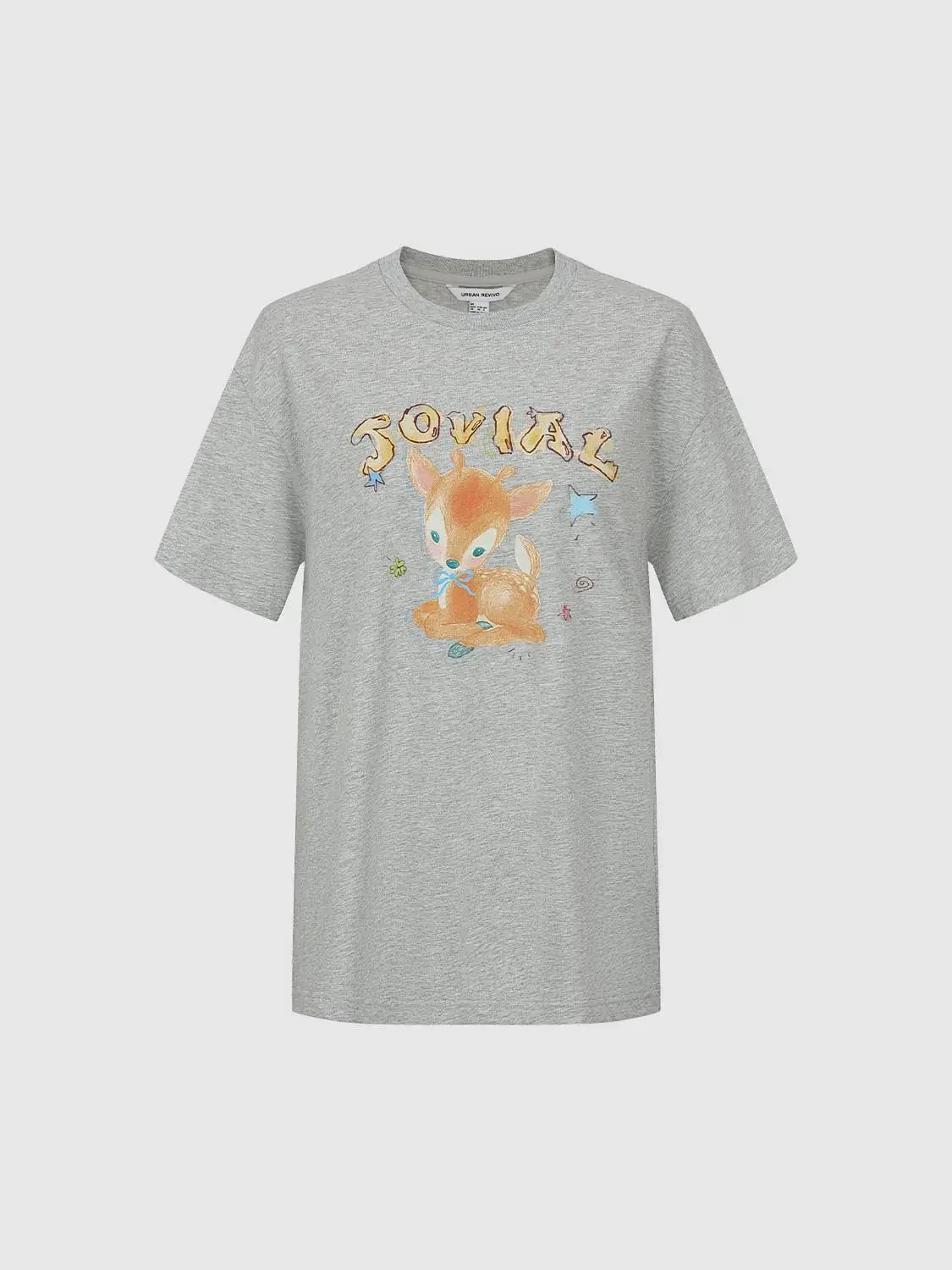 Cotton Joyful Fox Graphic T Shirt