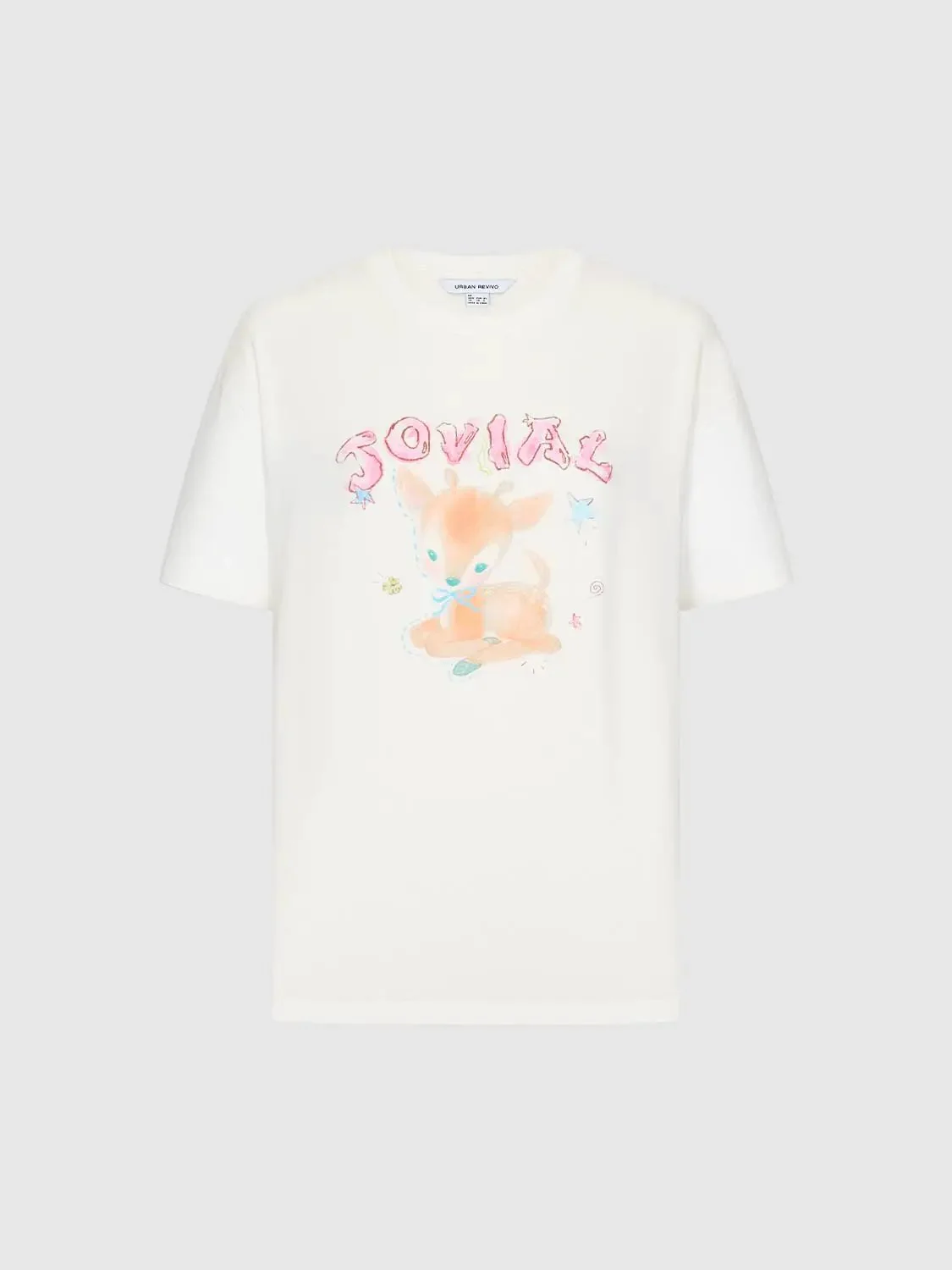 Cotton Joyful Fox Graphic T Shirt