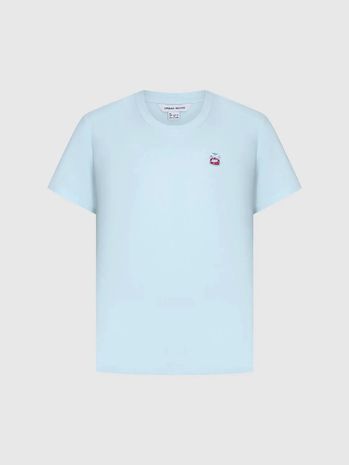 13447-cotton-blend-embroidered-crew-neck-t-shirt-7.webp Cotton Blend Embroidered Crew Neck T Shirt
