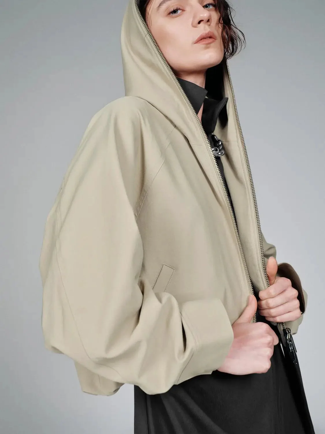 1357-hooded-bubble-hem-bomber-jackets-2.webp Hooded Bubble Hem Bomber Jackets