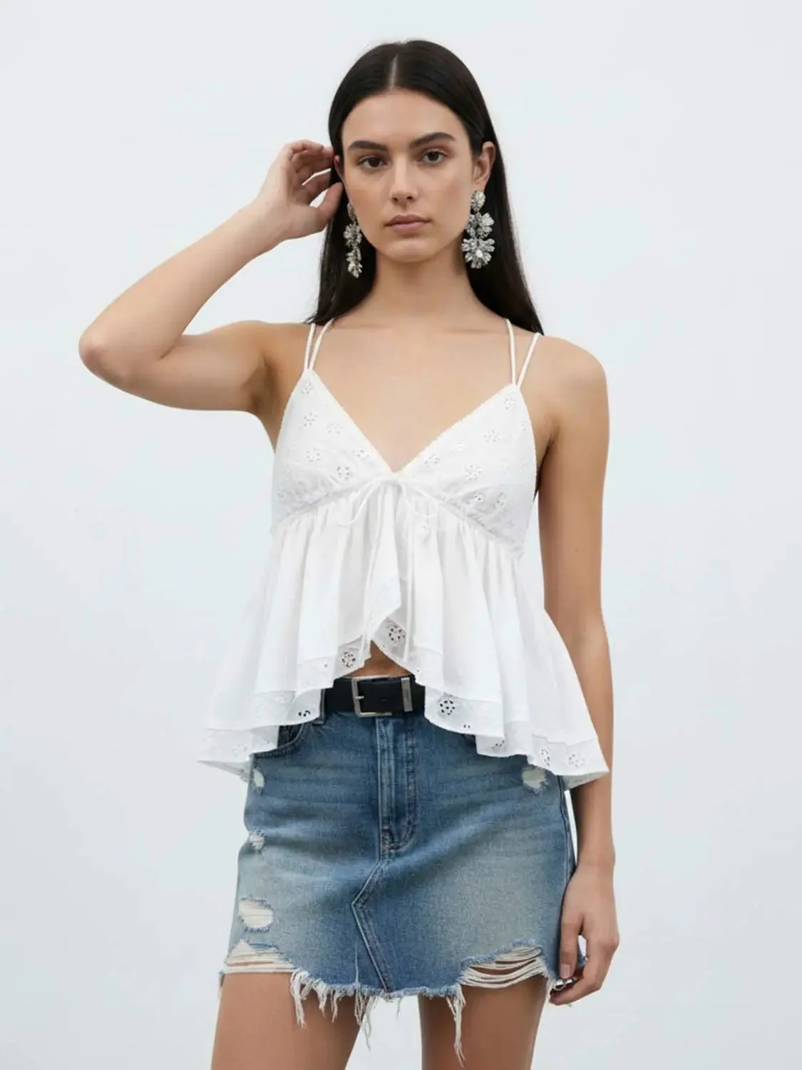 13594-embroidered-cotton-eyelet-tie-front-cami-top-7.webp Embroidered Cotton Eyelet Tie Front Cami Top