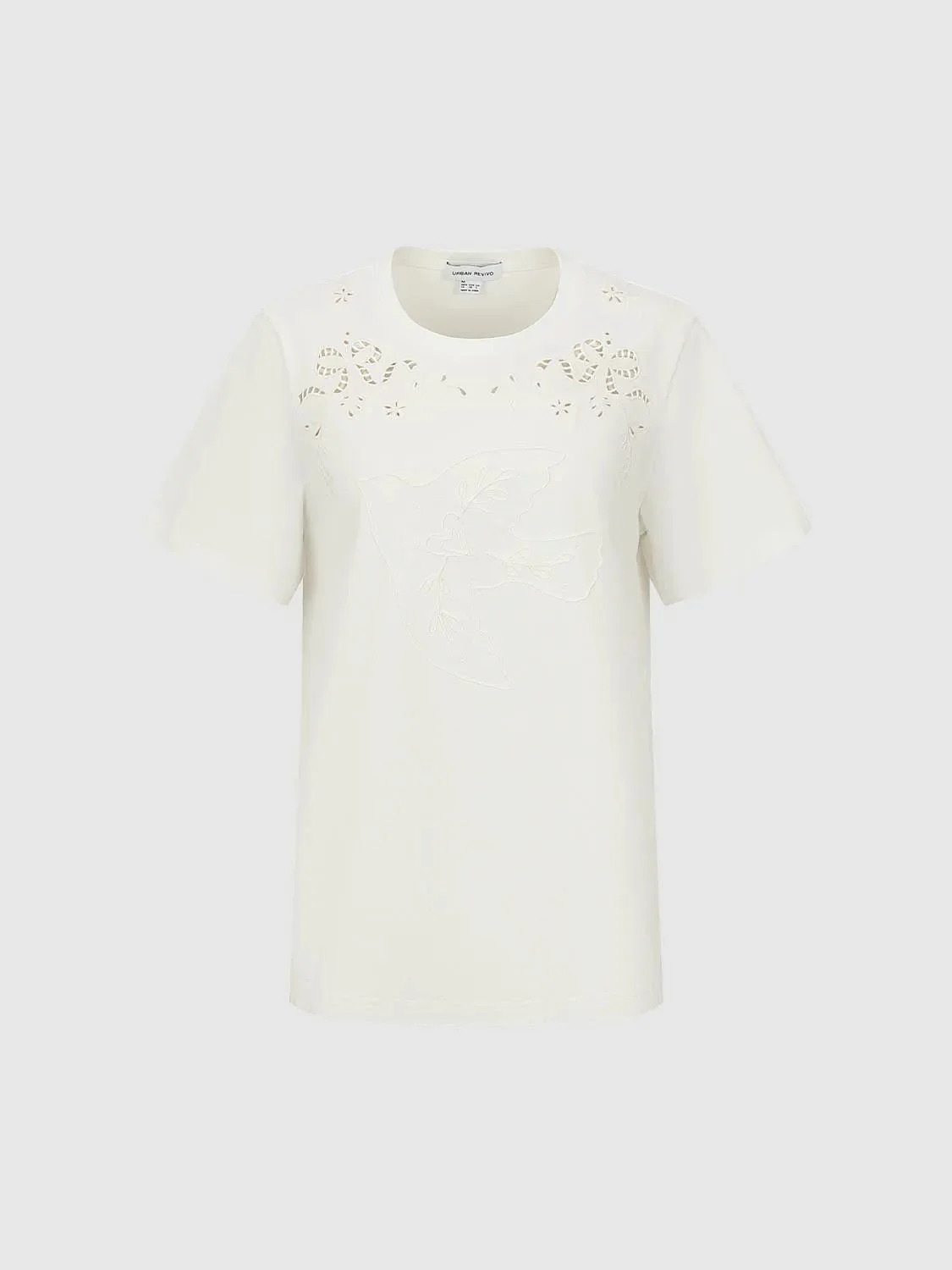 13620-white-m-white-m-variation-1.webp Lightweight Cotton Lace Jacquard Crew Neck T-Shirts