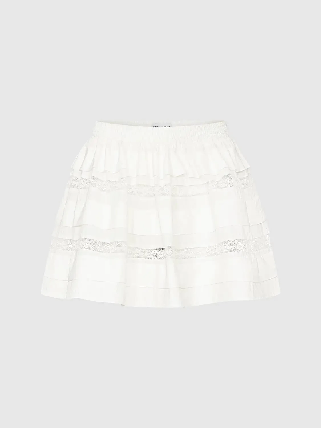 13649-lace-panel-white-tiered-a-line-mini-skirts-2.webp Lace Panel White Tiered A Line Mini Skirts