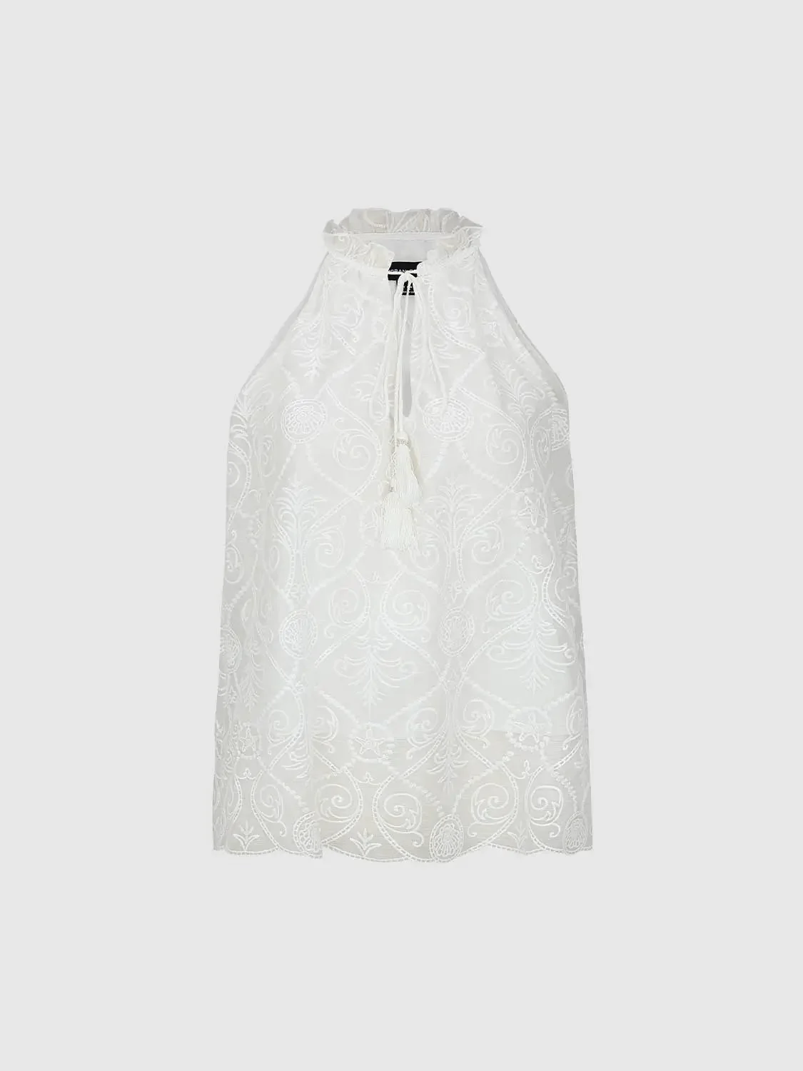 13701-lace-embroidered-white-tassel-neck-tie-cami-tops-4.webp Lace Embroidered White Tassel Neck Tie Cami Tops