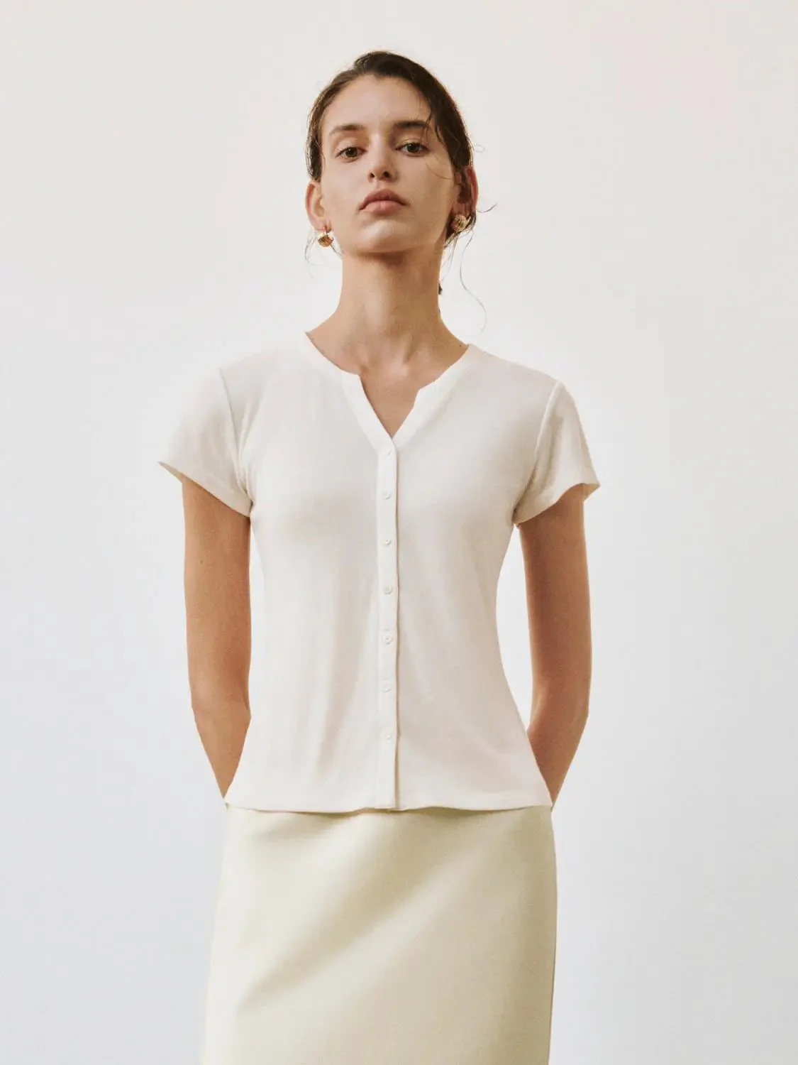 13727-cotton-knit-button-detail-short-sleeve-t-shirts-20.webp Cotton Knit Button Detail Short Sleeve T-Shirts