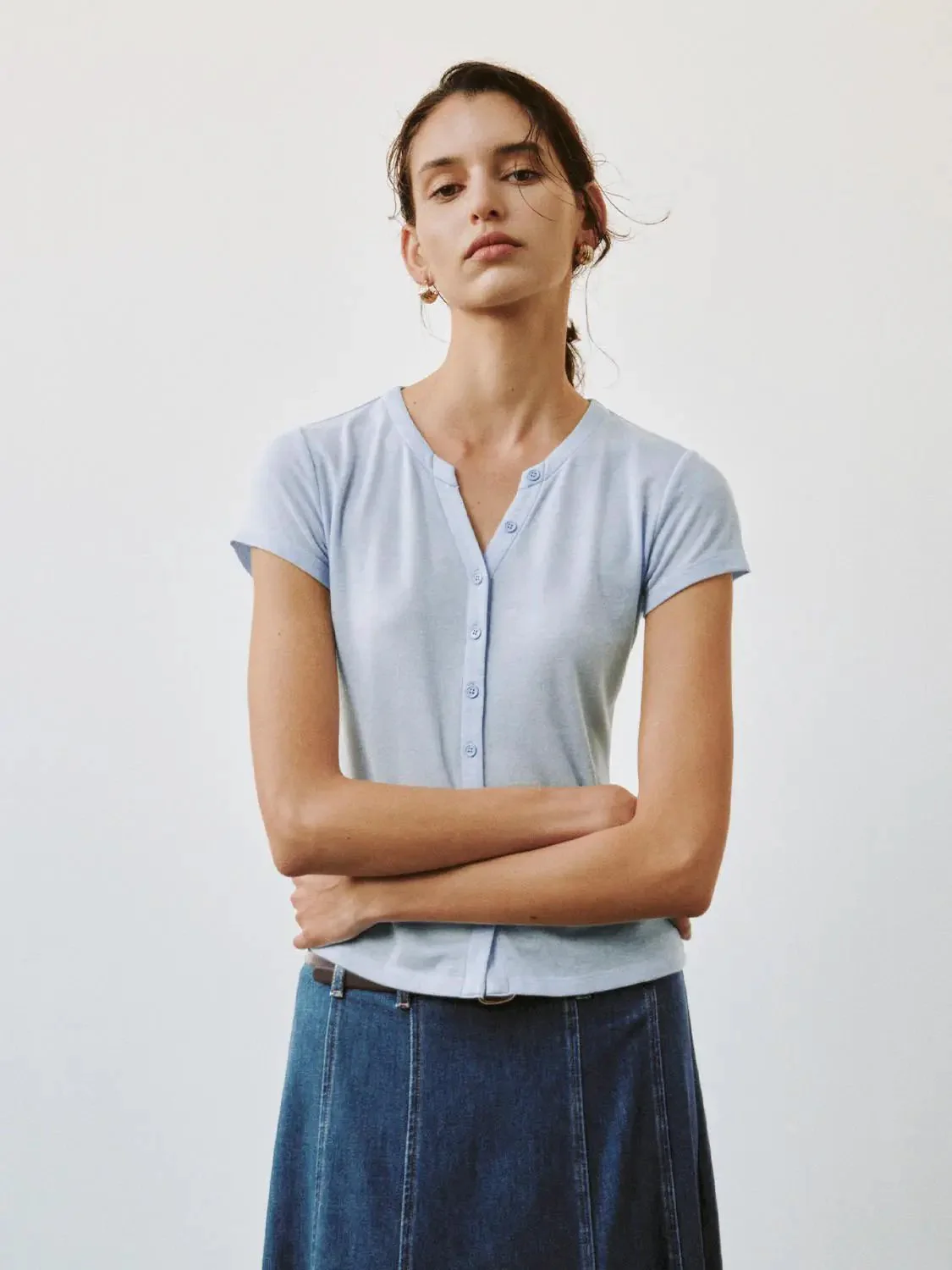 13727-cotton-knit-button-detail-short-sleeve-t-shirts-21.webp Cotton Knit Button Detail Short Sleeve T-Shirts