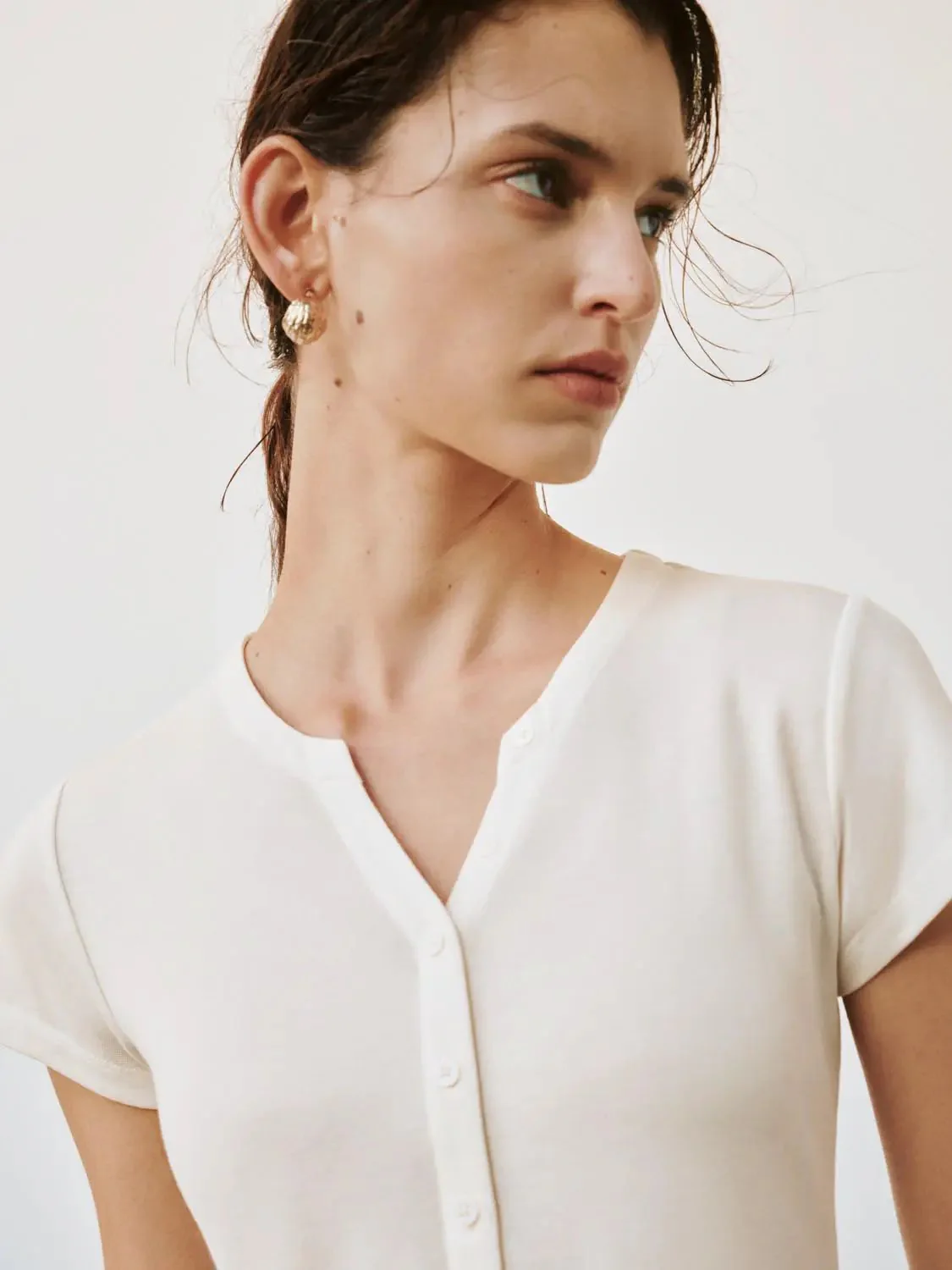 13727-cotton-knit-button-detail-short-sleeve-t-shirts-3.webp Cotton Knit Button Detail Short Sleeve T-Shirts