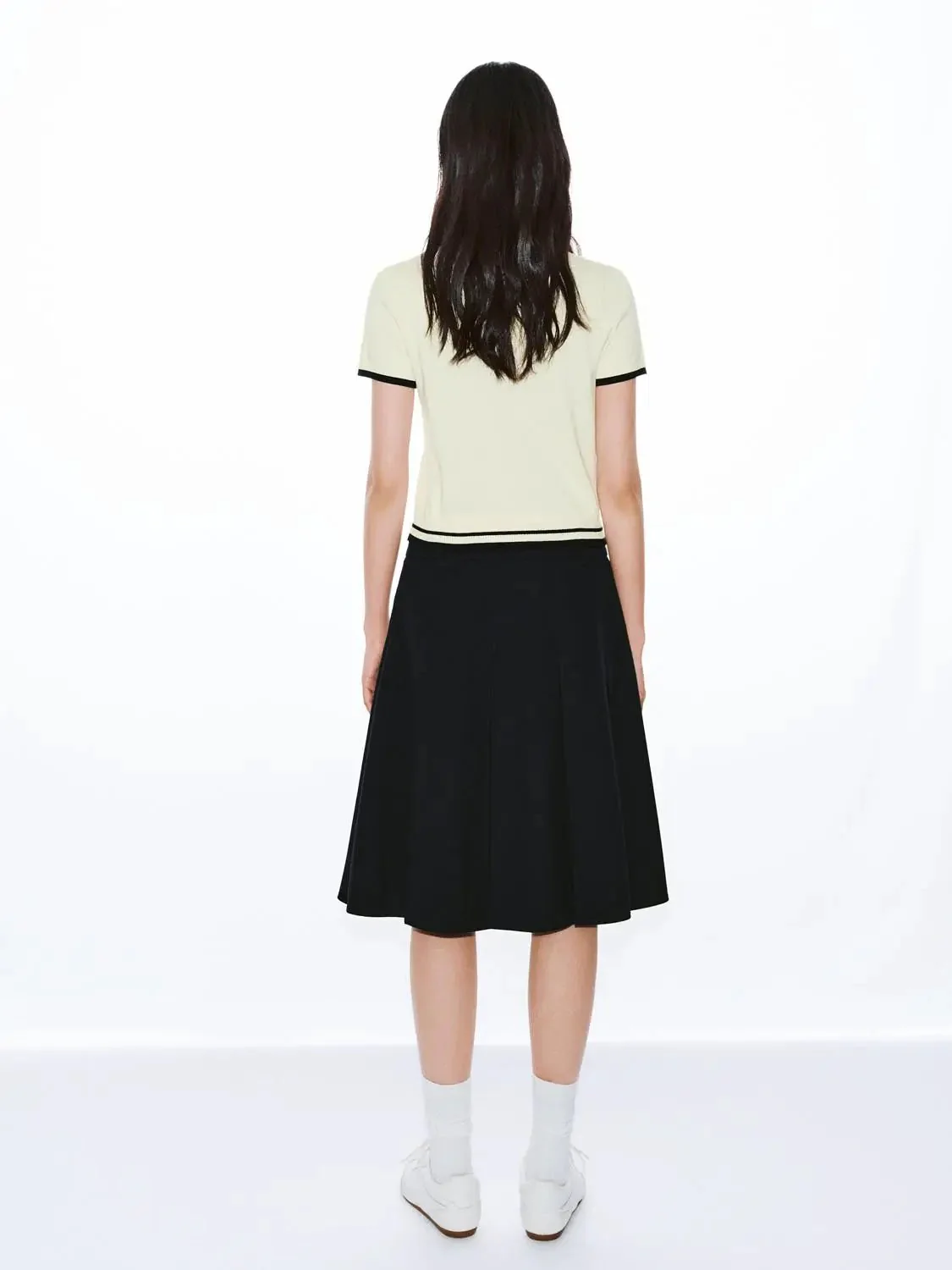 13743-argyle-detail-cotton-knit-polo-neck-short-sleeve-t-shirts-6.webp Argyle Detail Cotton Knit Polo Neck Short Sleeve T-Shirts