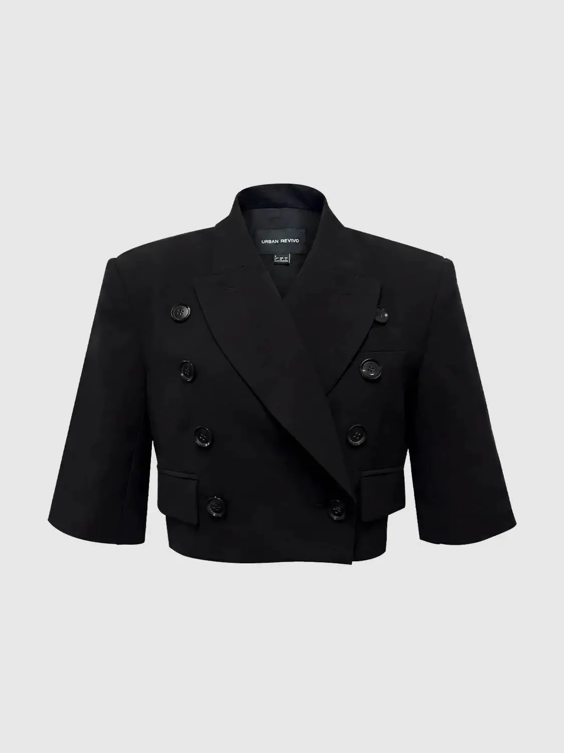 1376-double-breasted-cropped-blazer-with-mid-length-sleeves-4.webp Double-Breasted Cropped Blazer with Mid-Length Sleeves
