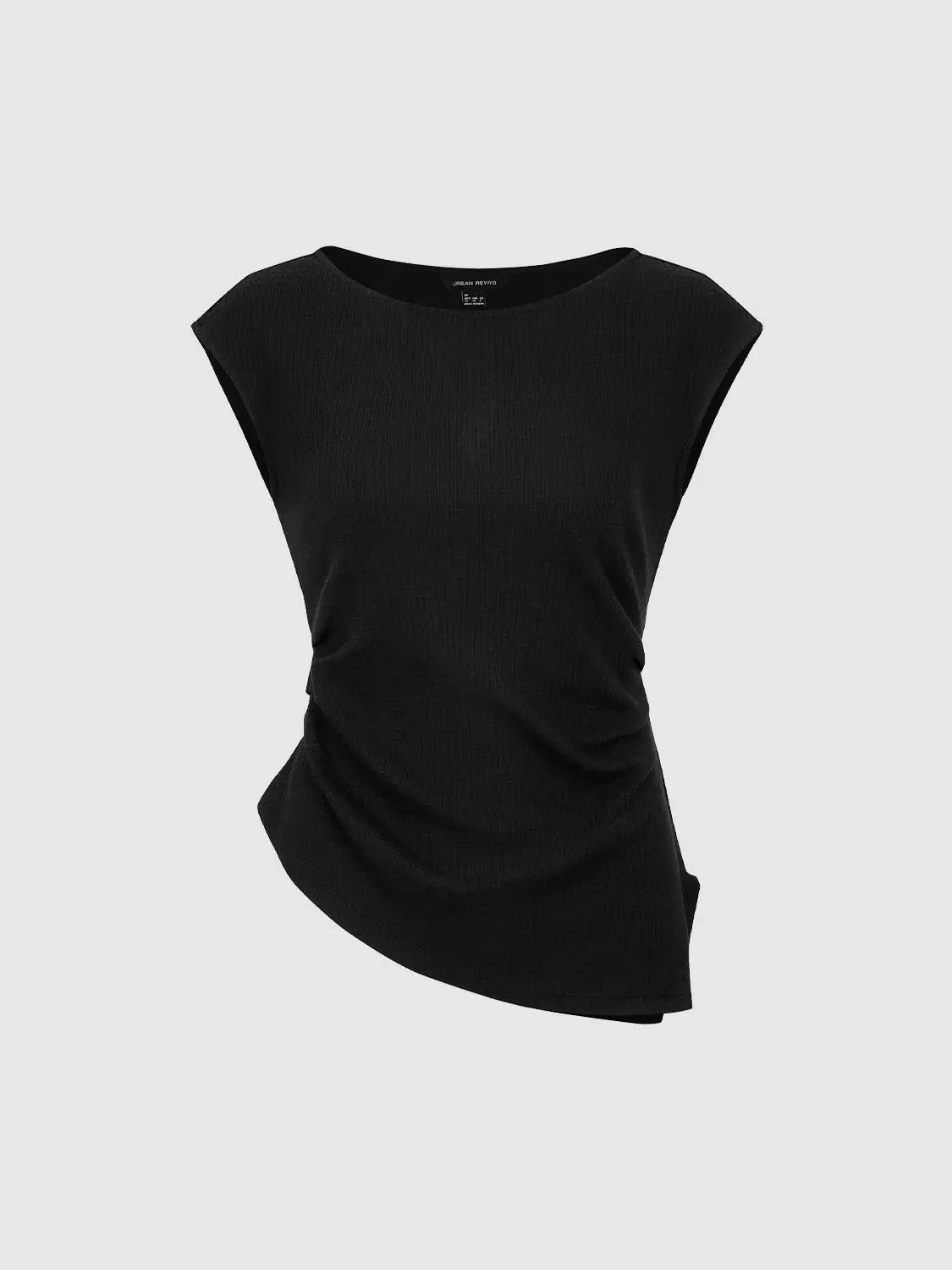 13882-asymmetric-ruched-cap-sleeve-knit-t-shirts-9.webp Asymmetric Ruched Cap Sleeve Knit T Shirts