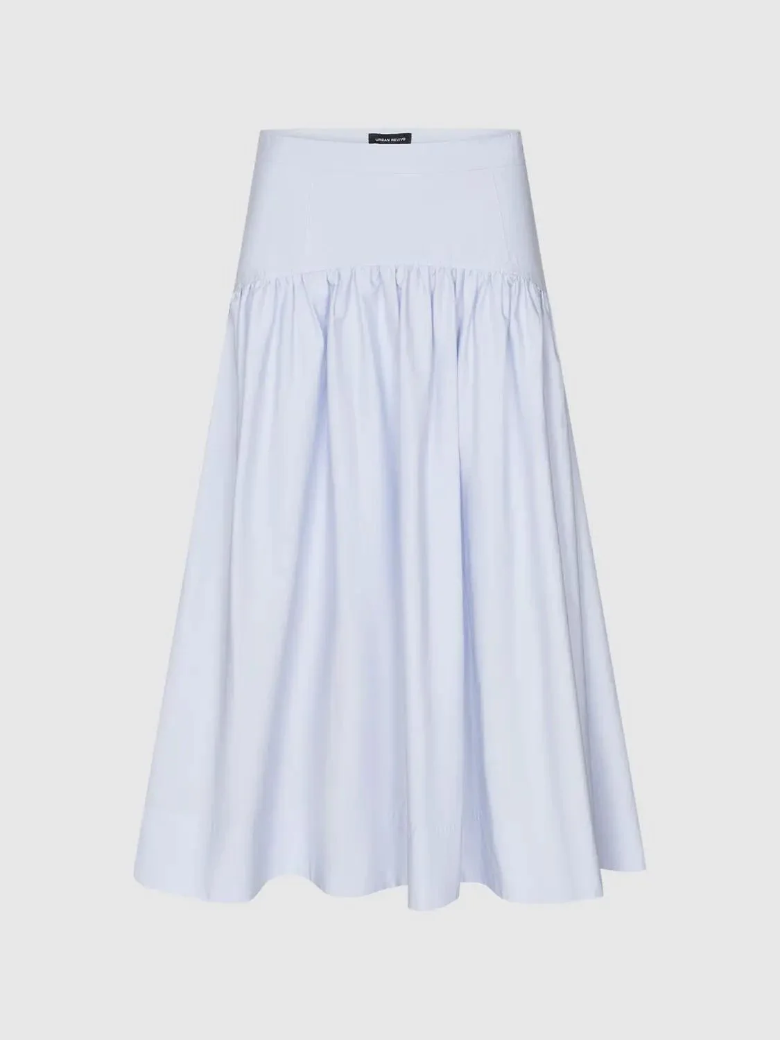 1389-soft-cotton-a-line-midi-gathered-ruched-skirt-2.webp Soft Cotton A-Line Midi Gathered Ruched Skirt